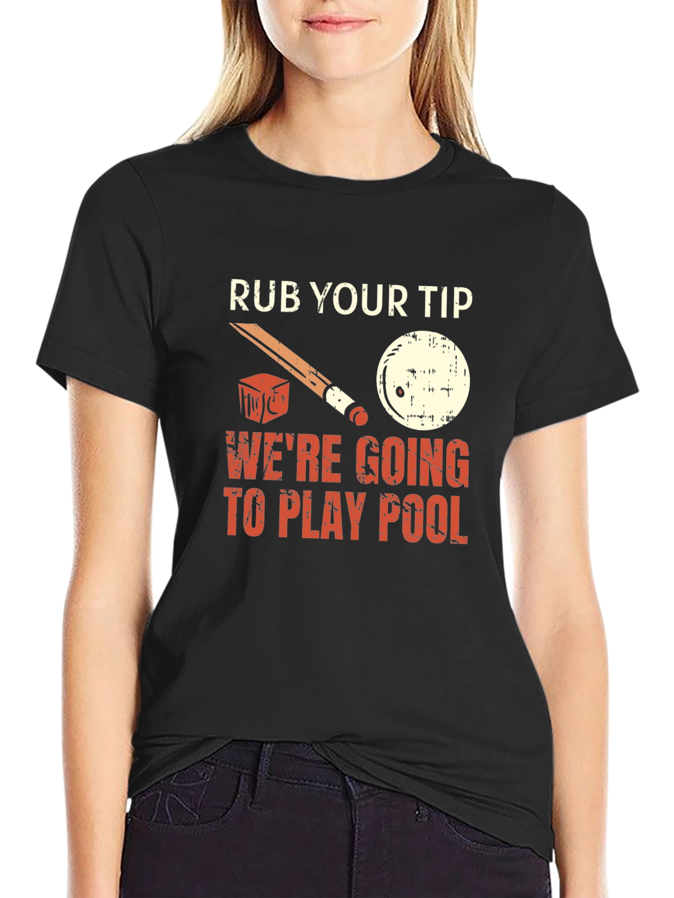 Black Rub Your Tip Pool T-Shirt view 2