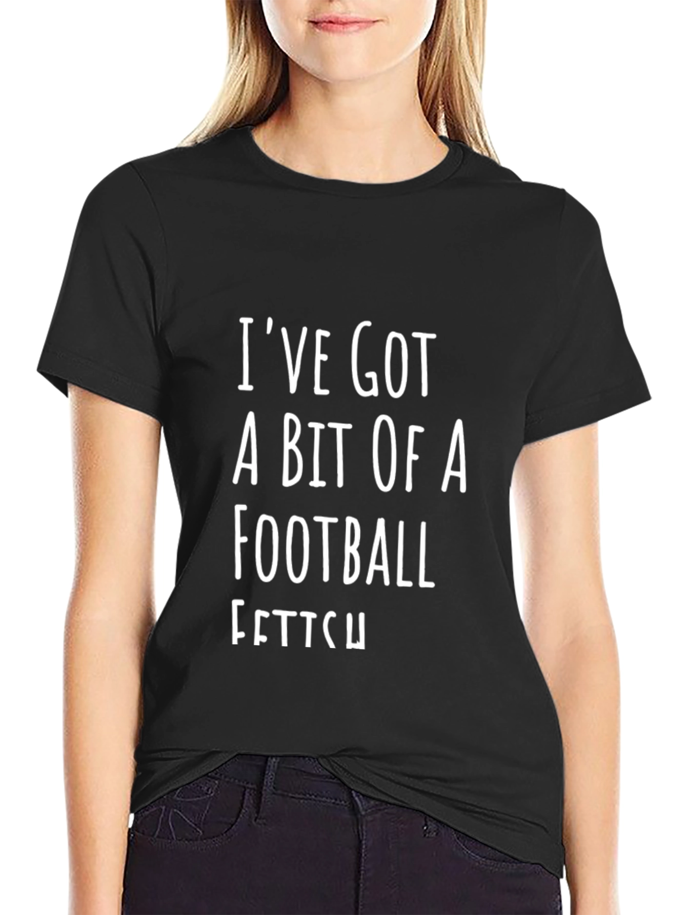 Black Football Fetish Graphic T-Shirt view 2