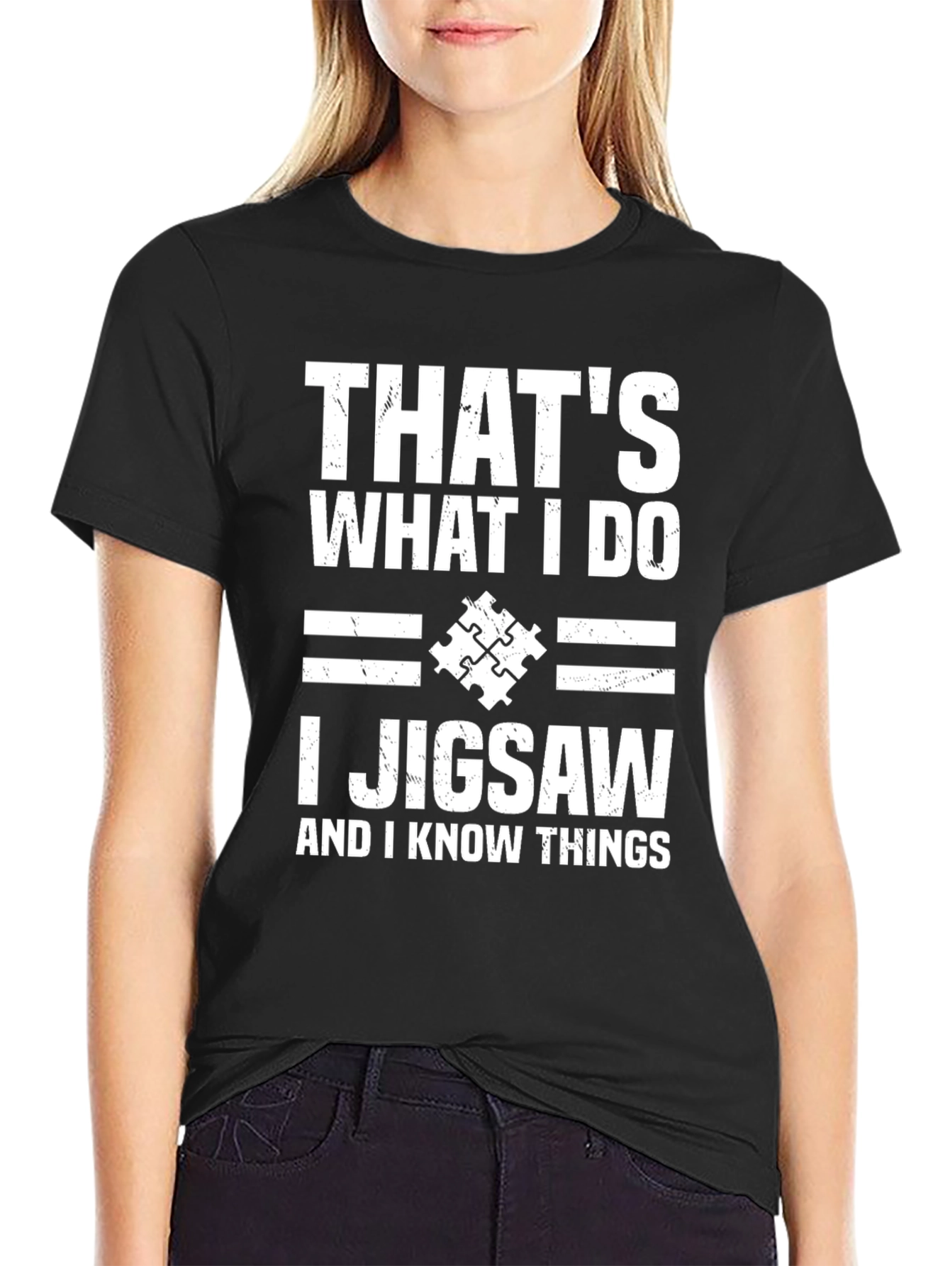 Black That's What I Do I Jigsaw T-Shirt view 2