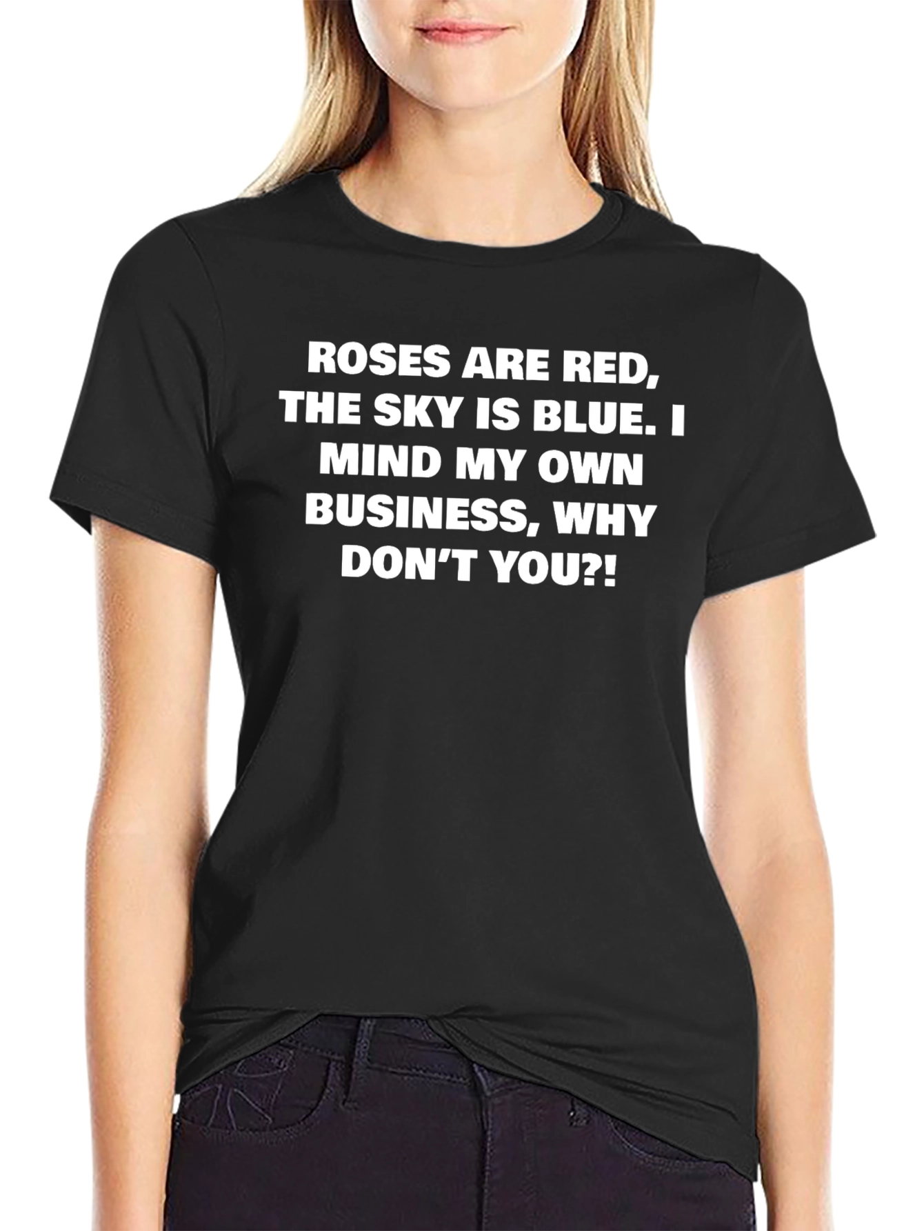 Black Roses are Red Funny Statement T-Shirt view 2