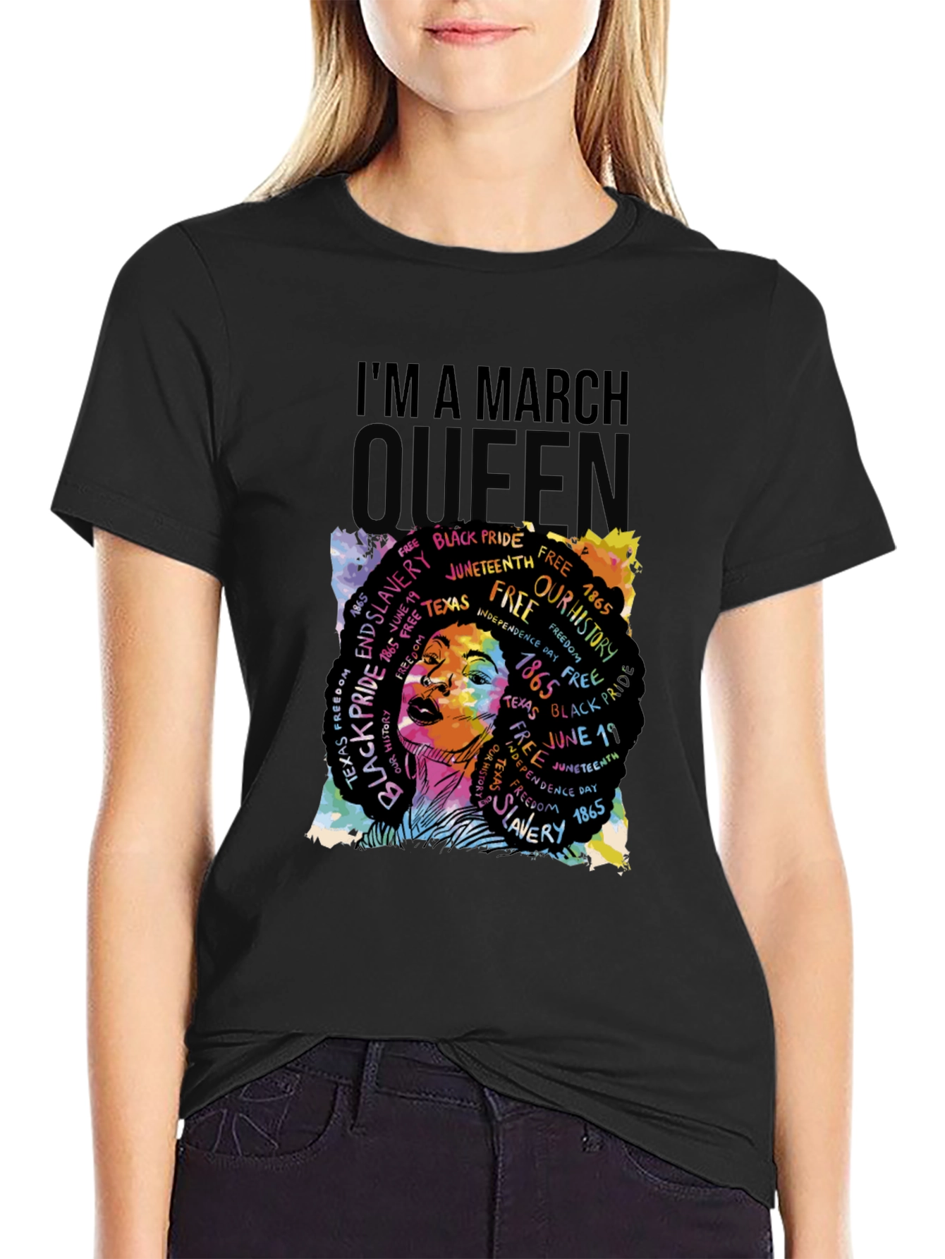 Black March Queen Black Pride Graphic Tee view 2
