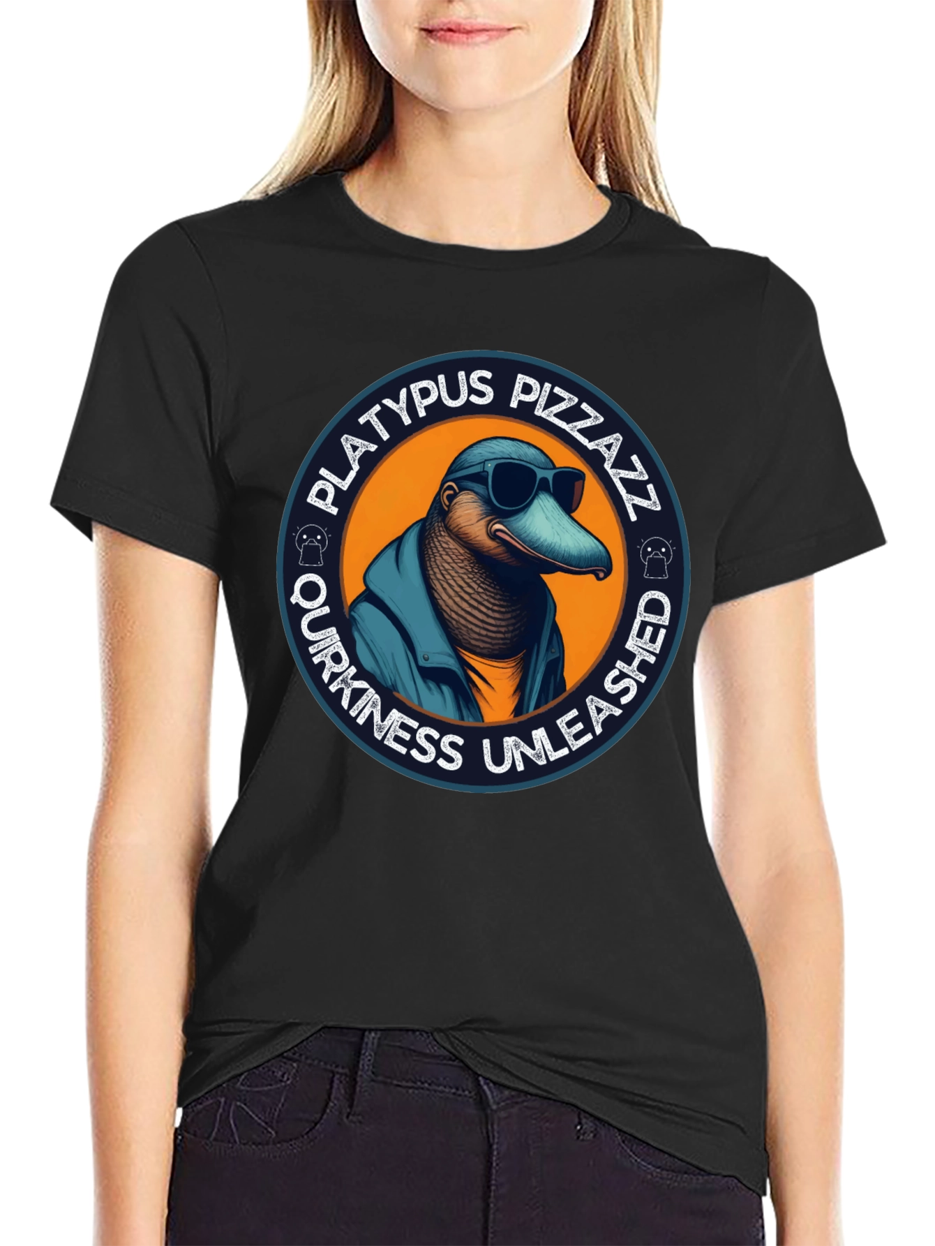Black Platypus Pizzazz T-Shirt - Quirky & Unleashed view 2