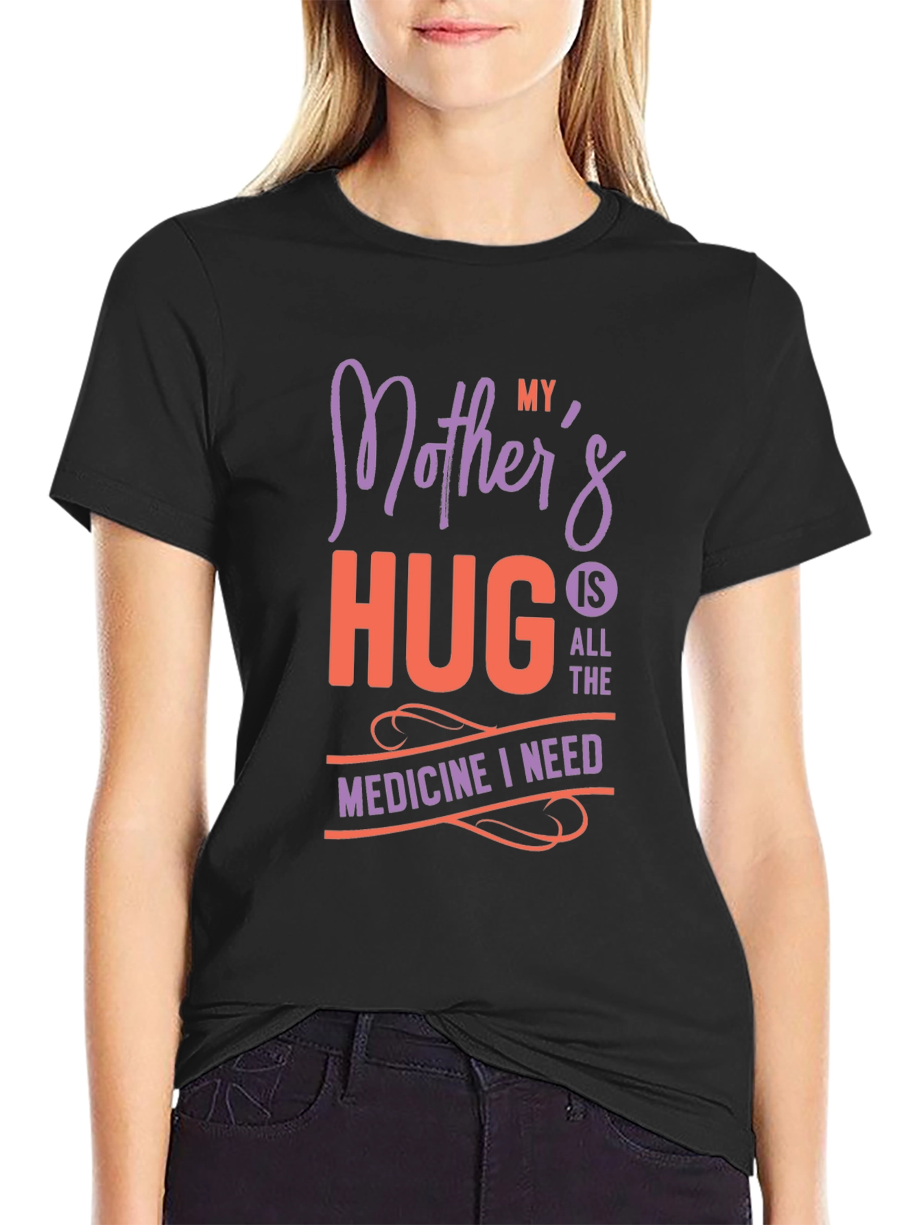 Black Mother's Hug T-Shirt - All The Medicine I Need view 2