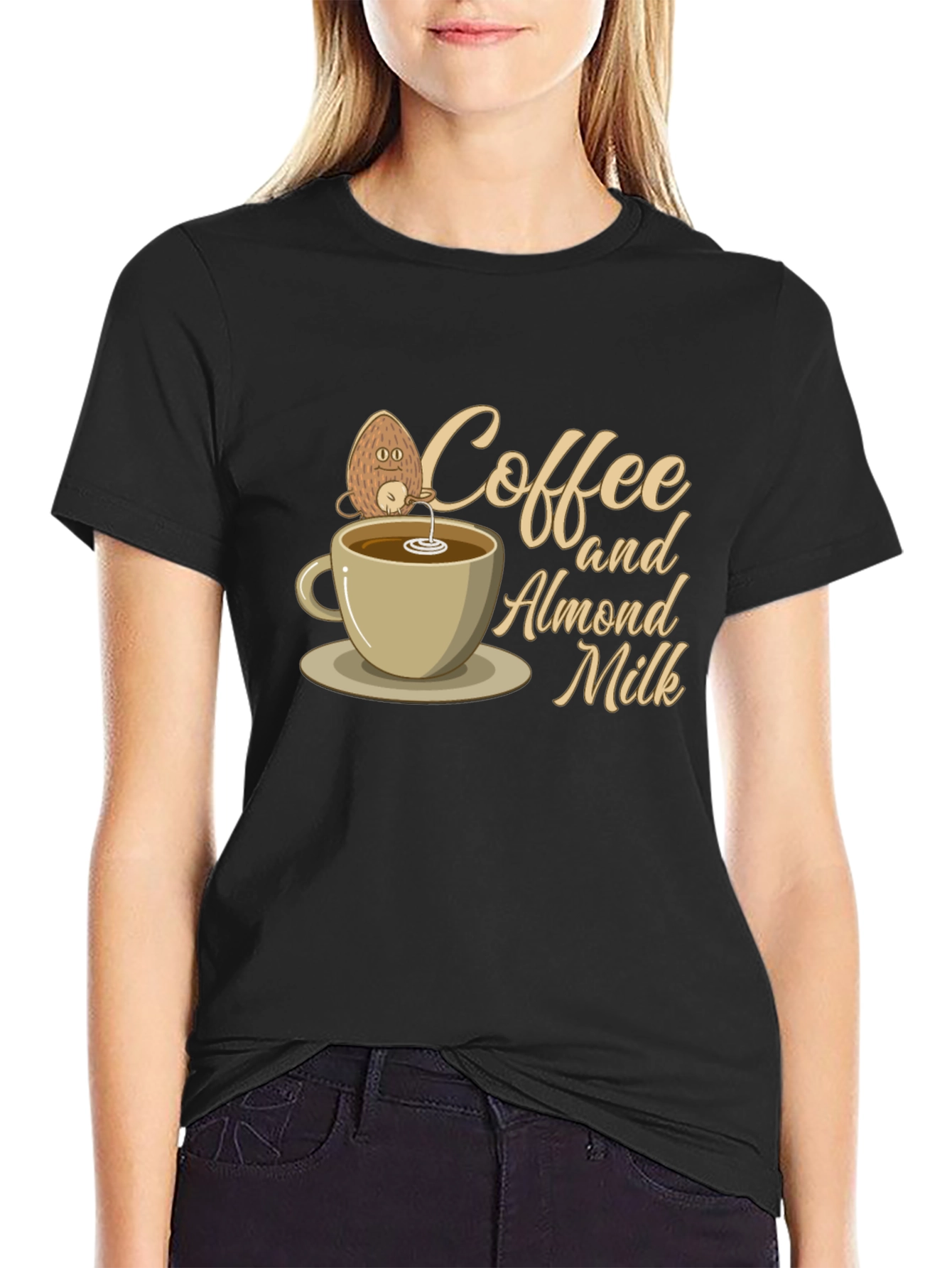 Coffee & Almond Milk Graphic T-Shirt - 2