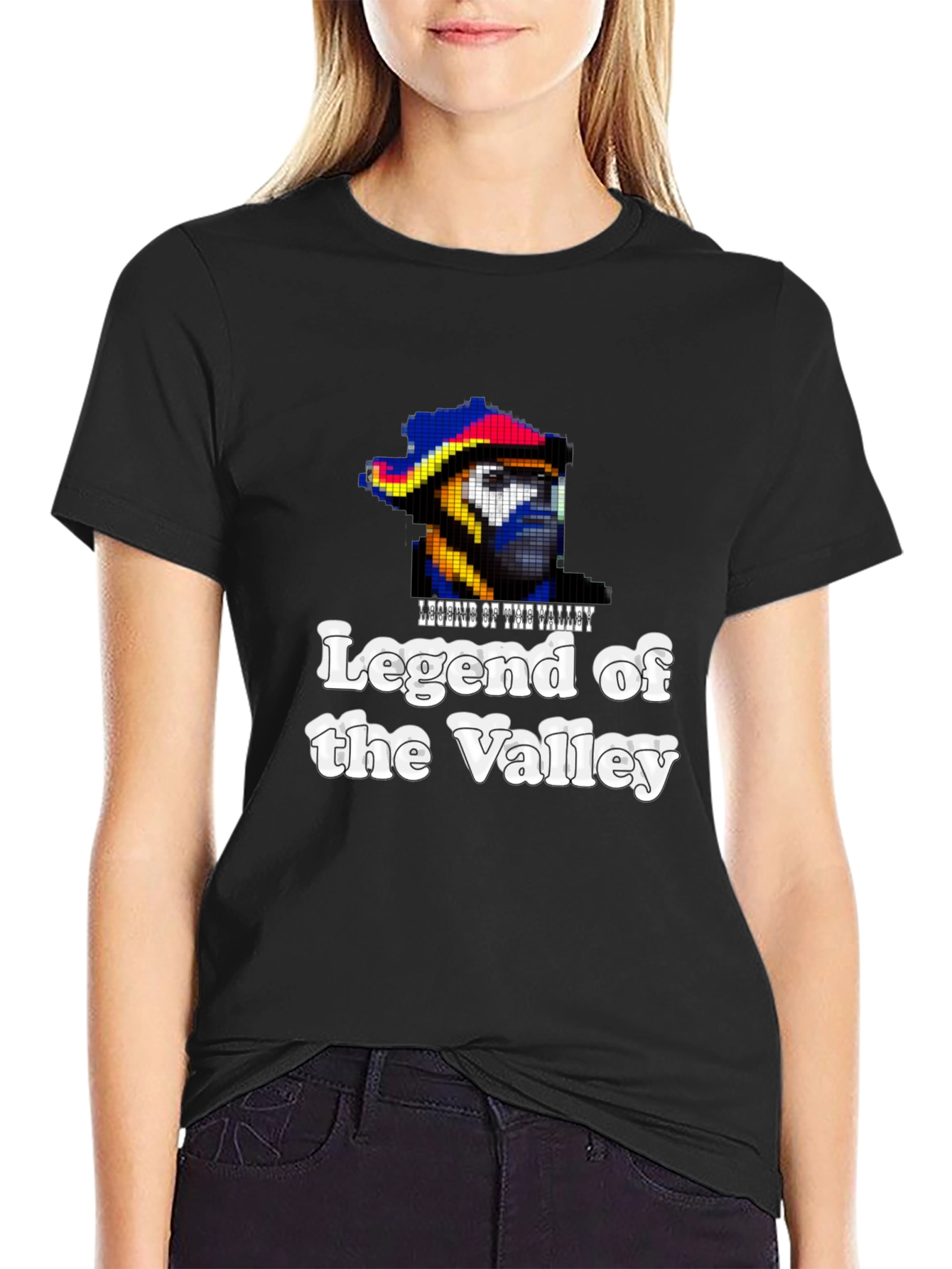 Black Legend of the Valley Graphic T-Shirt - Black view 2