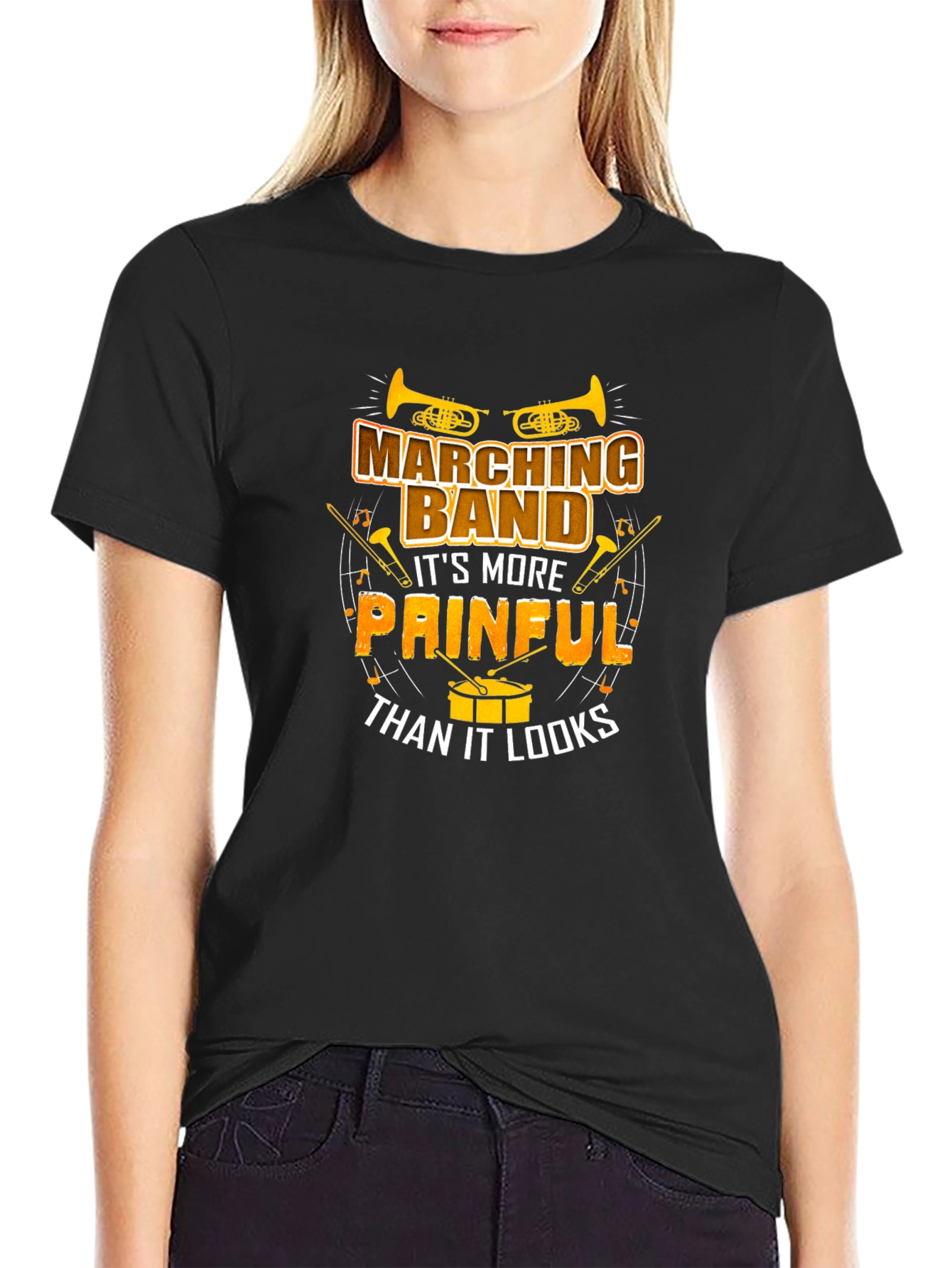 Black Marching Band Painful T-Shirt view 2