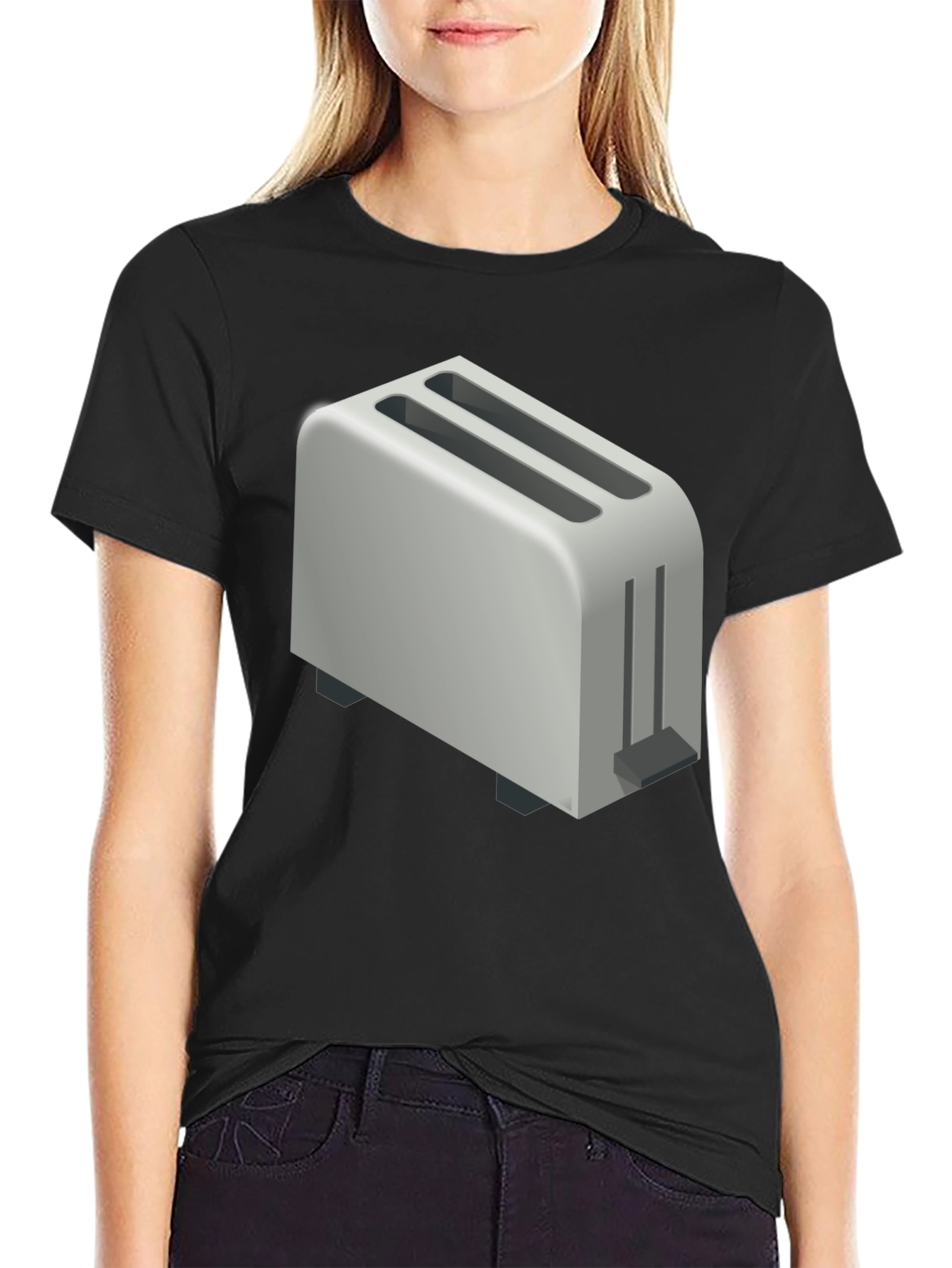 Black Toaster Graphic T-Shirt - Novelty Tee for Bread Lovers view 2