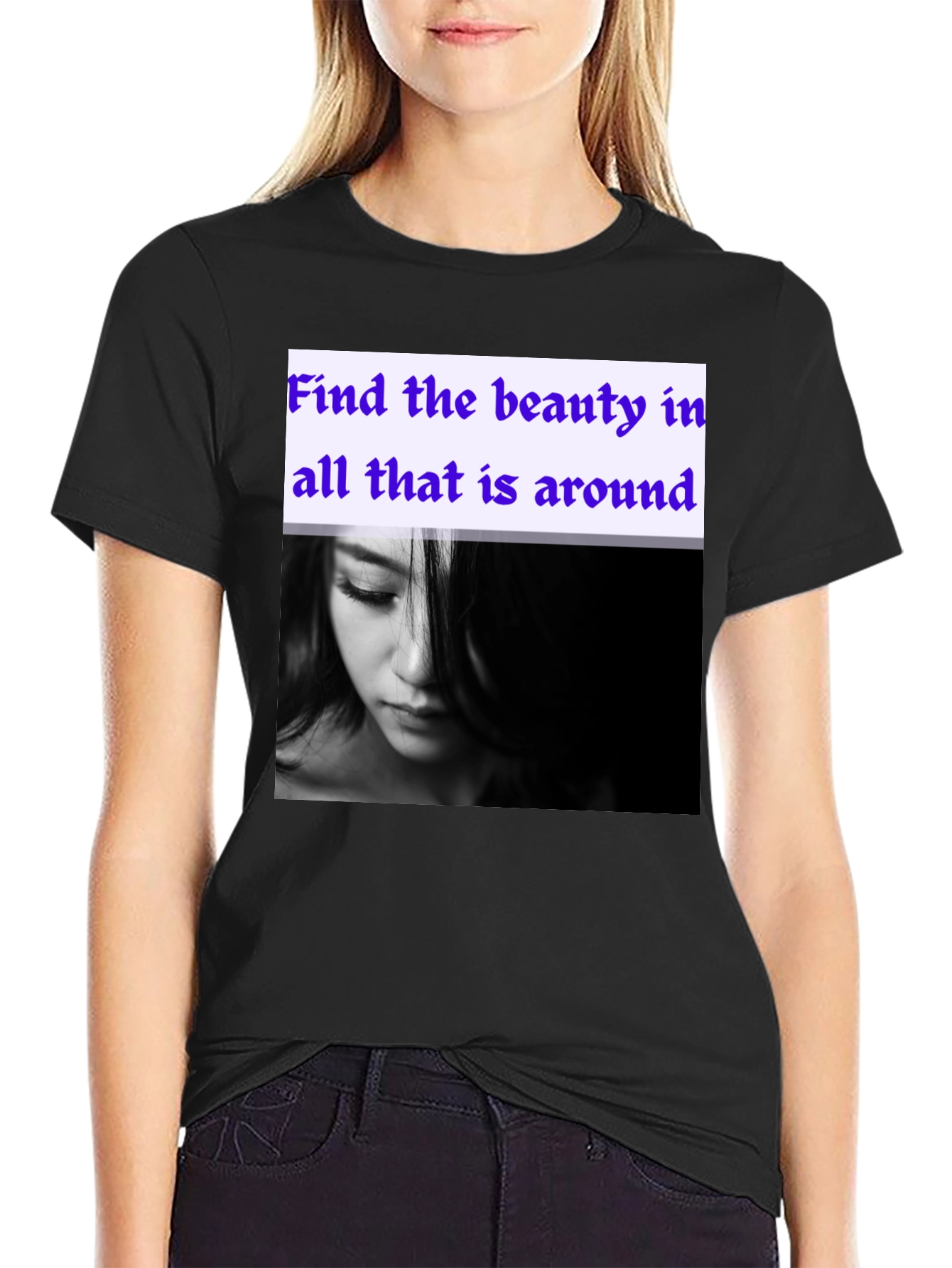 Black Beauty Within T-Shirt - Inspirational Graphic Tee view 2