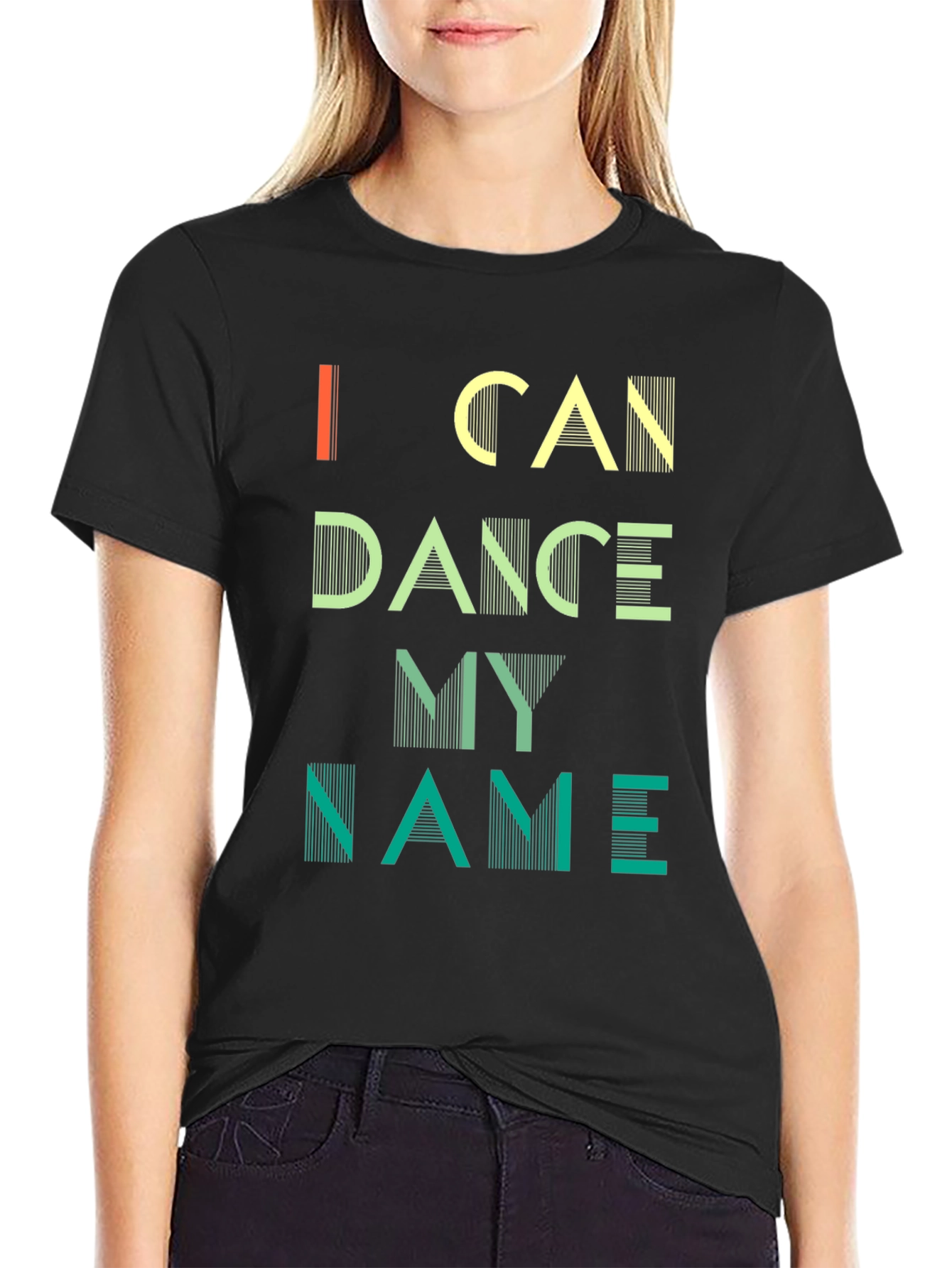 Black I Can Dance My Name Graphic Tee - Unique Design view 2