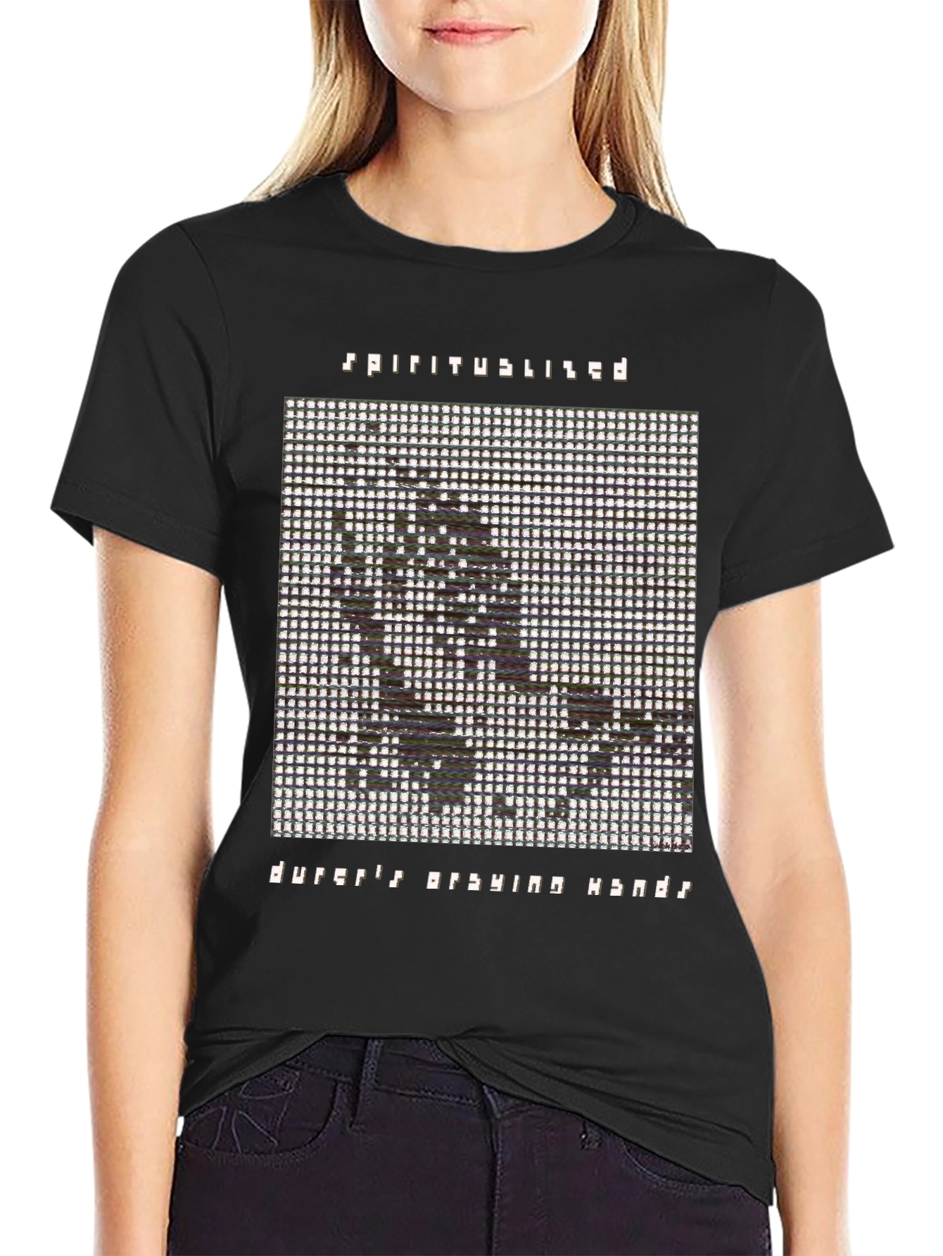 Spiritualized Durer's Praying Hands Black T-Shirt - 2