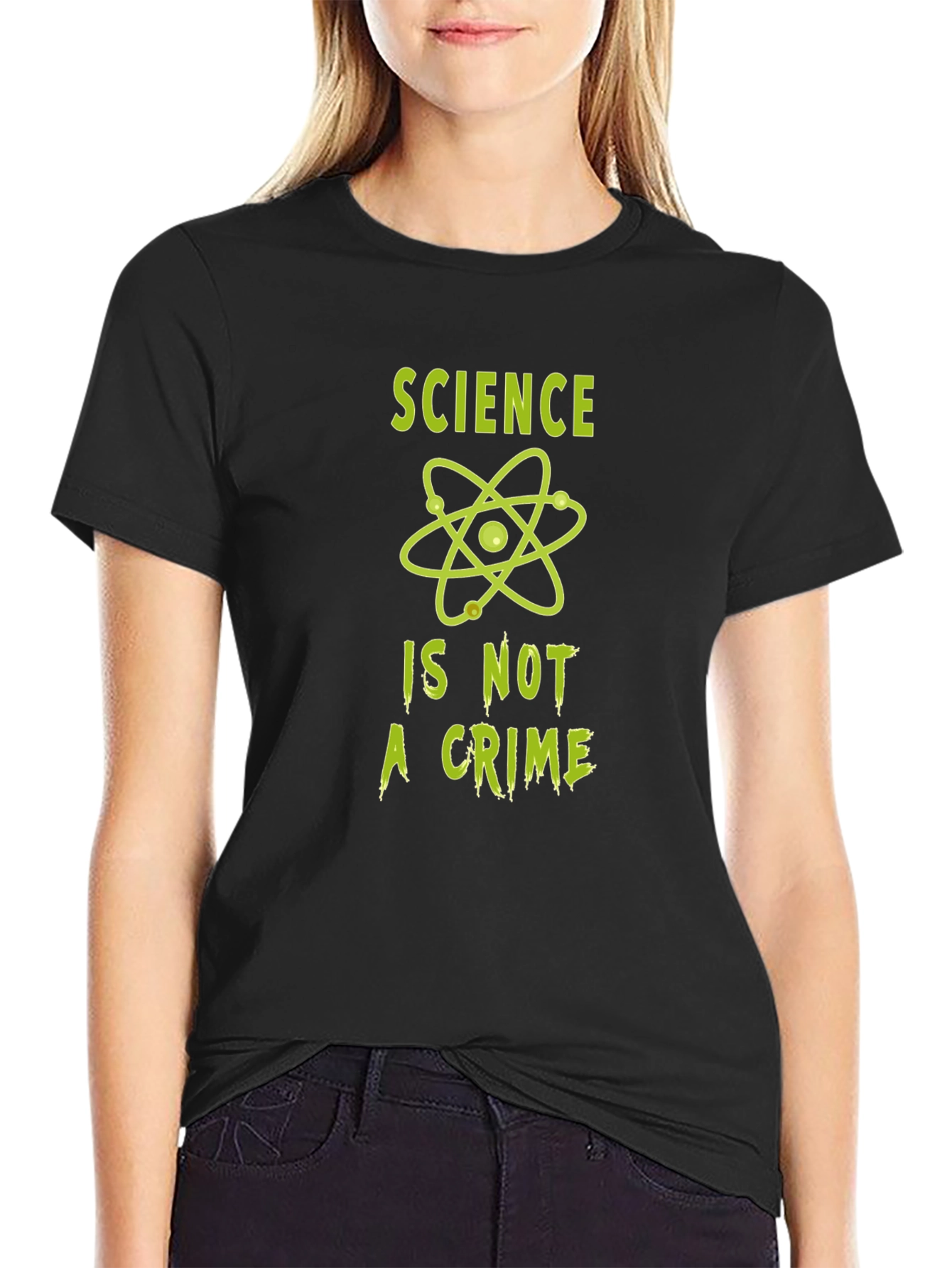 Black Science Is Not A Crime T-Shirt - Black view 2