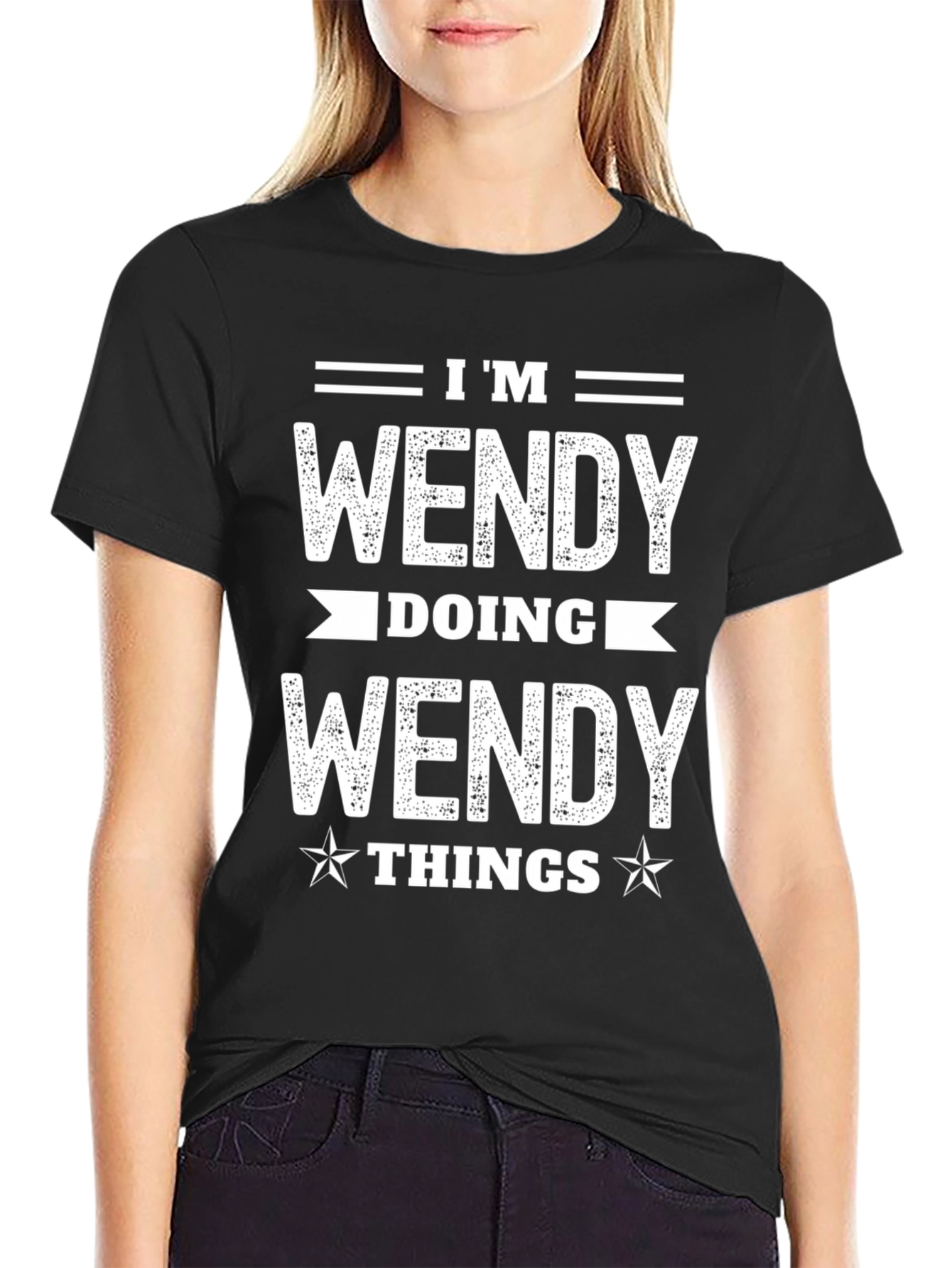 Black I'm Wendy Doing Wendy Things T-Shirt view 2