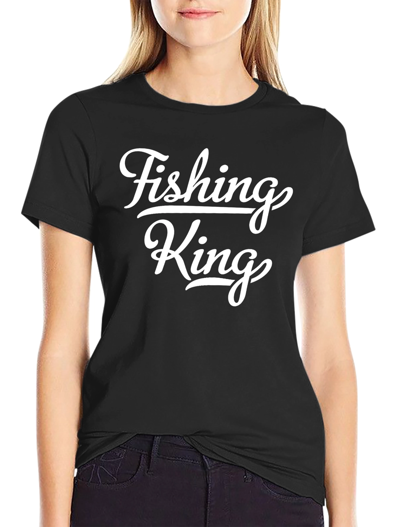 Black Fishing King Graphic Tee - Stylish Angler Apparel view 2