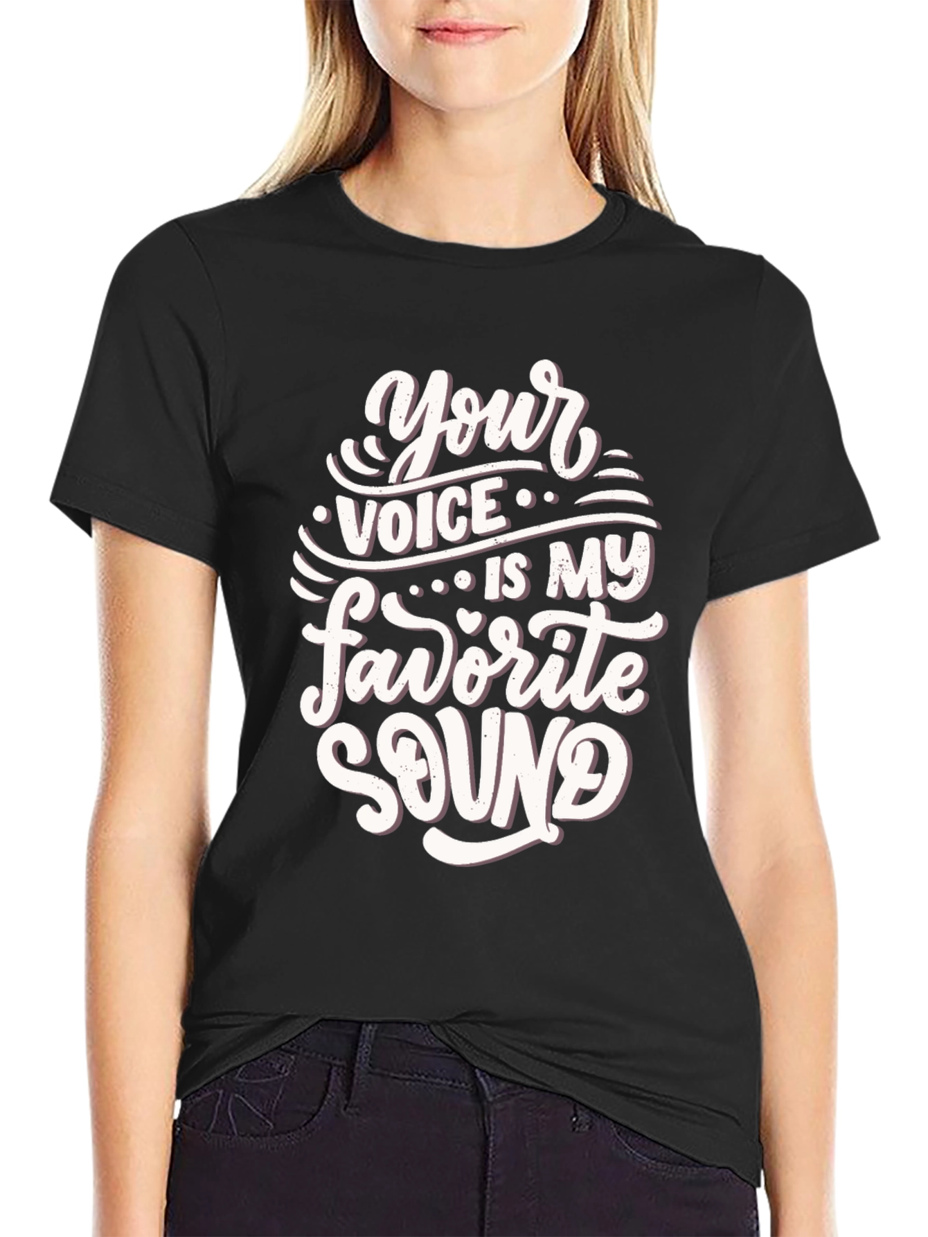 Black Your Voice is My Favorite Sound T-Shirt view 2