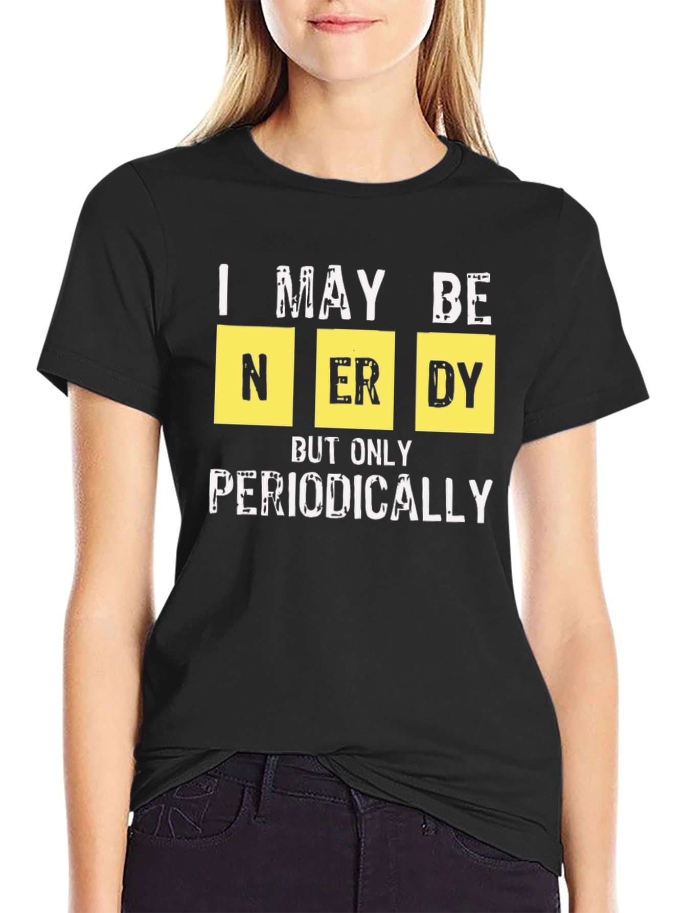 Black Nerdy Periodically Graphic T-Shirt view 2