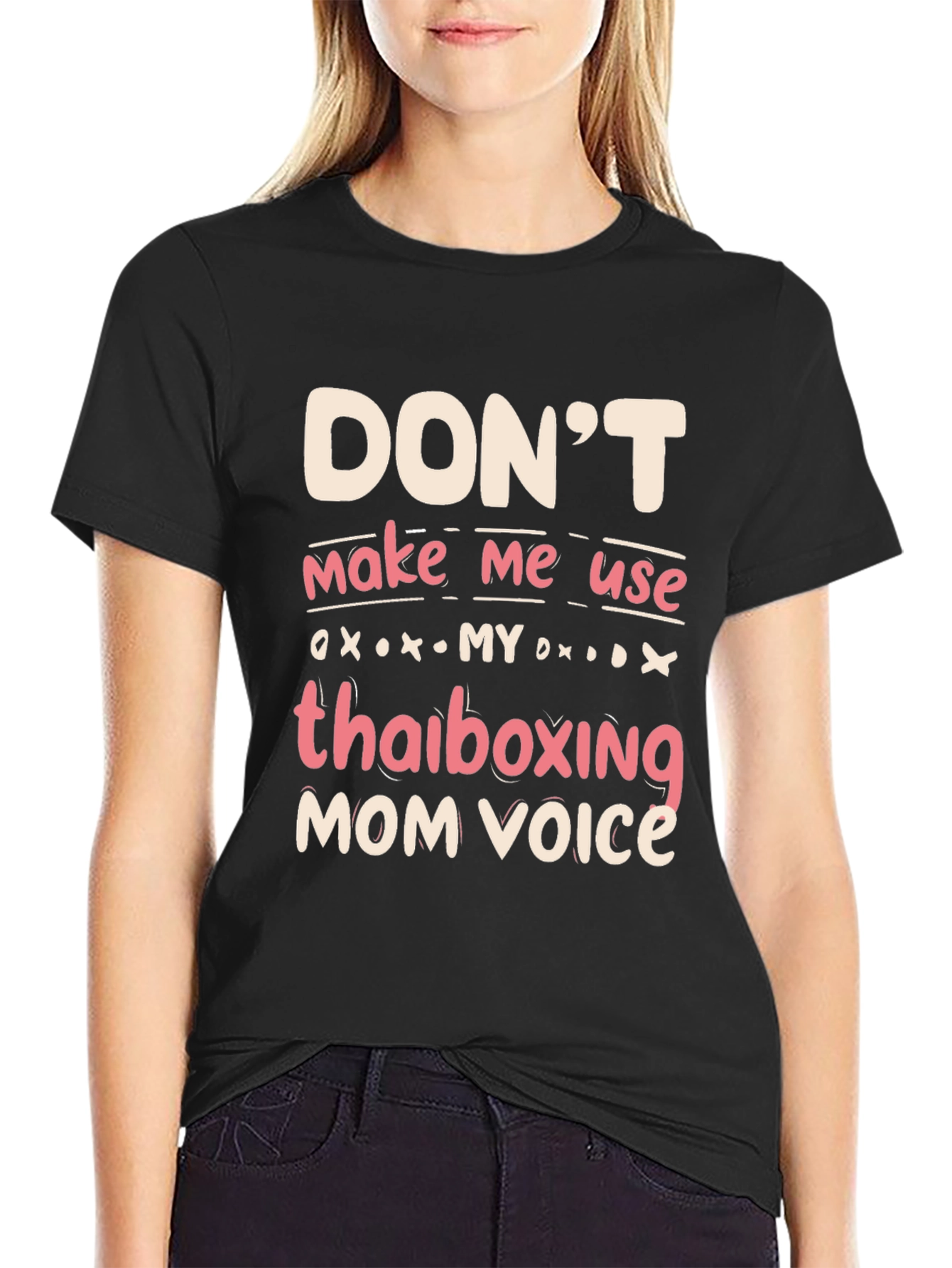 Black Thai Boxing Mom Voice Graphic Tee view 2