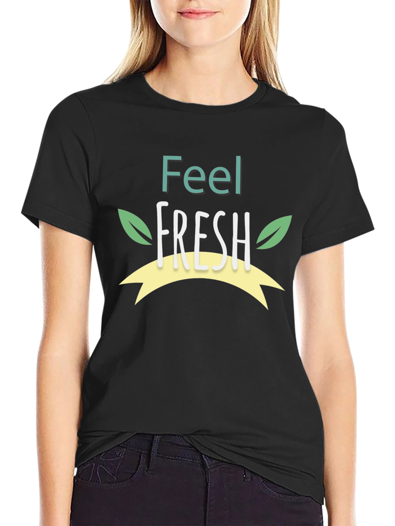 Black Feel Fresh Graphic Tee - Organic Cotton Blend view 2