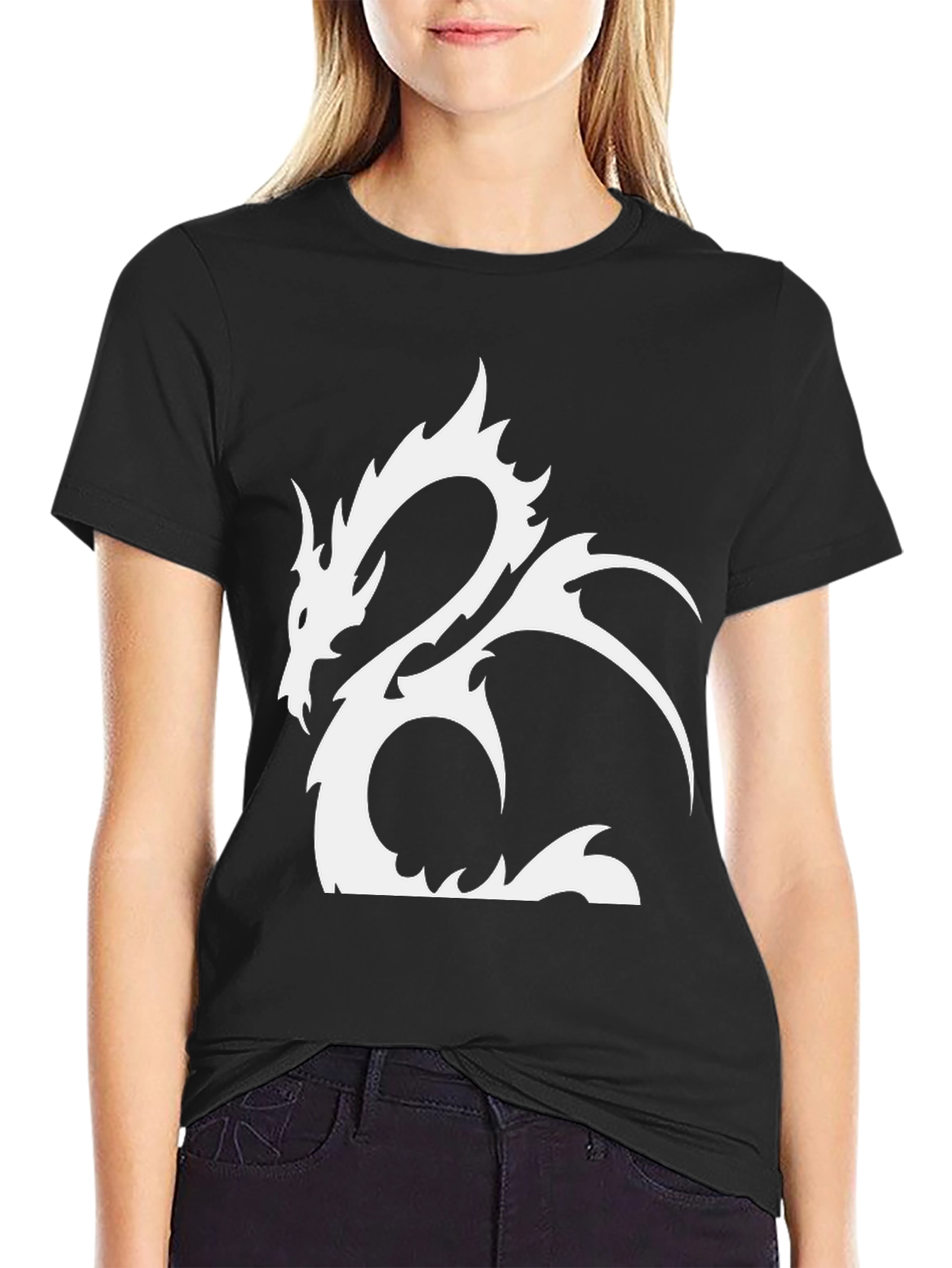 Black Dragon Graphic Black Tee - Stylish & Unique view 2