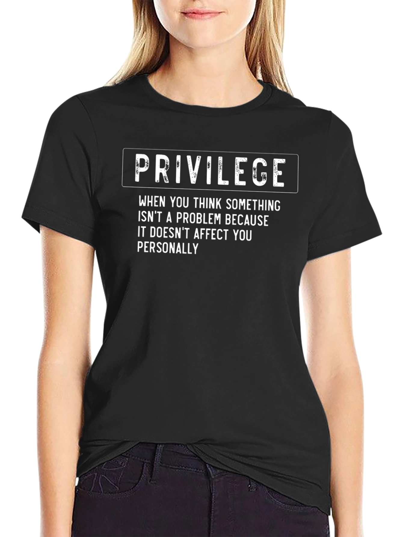 Black Privilege Statement Graphic Tee view 2