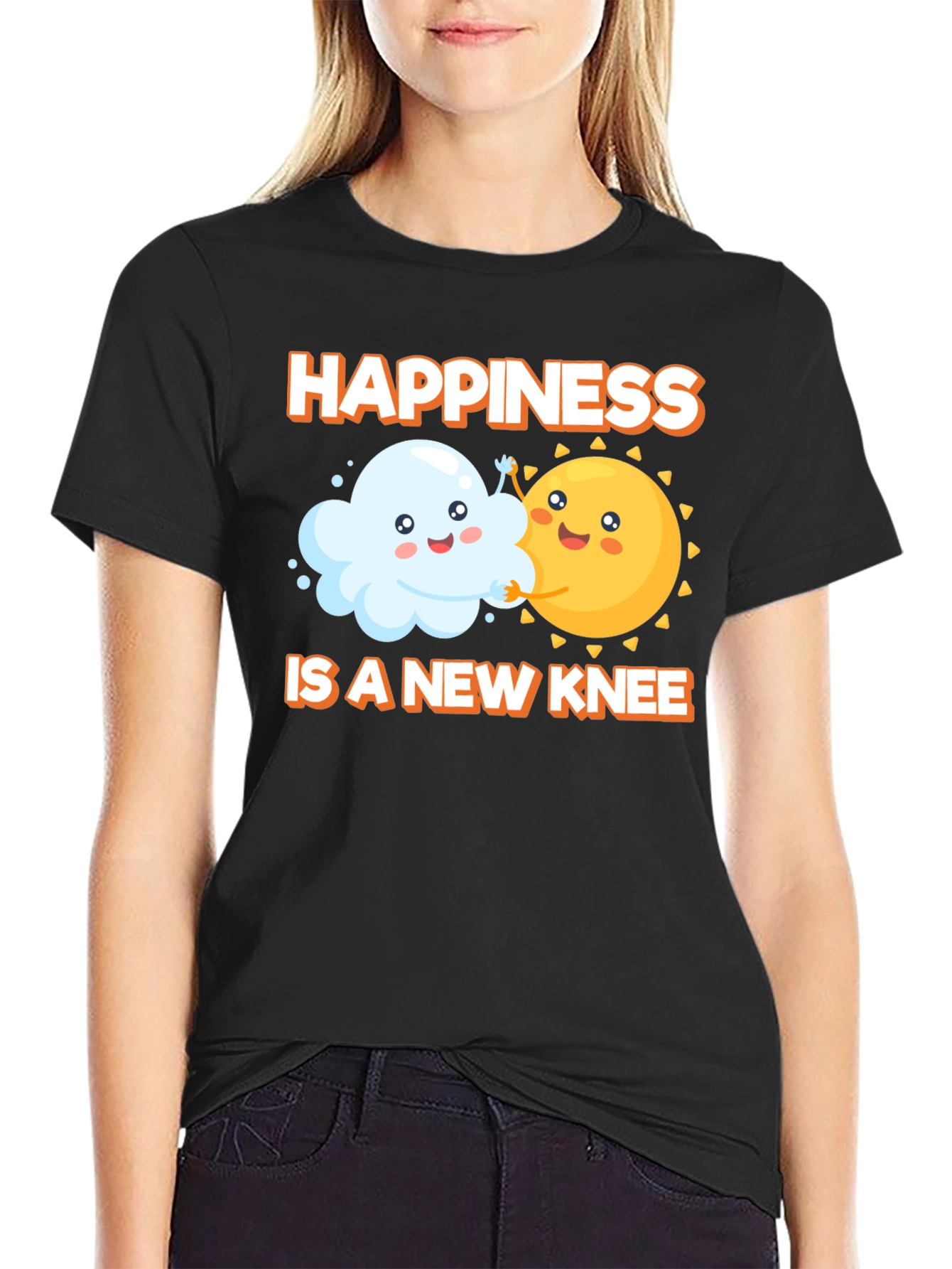 Black Happiness is a New Knee T-Shirt view 2