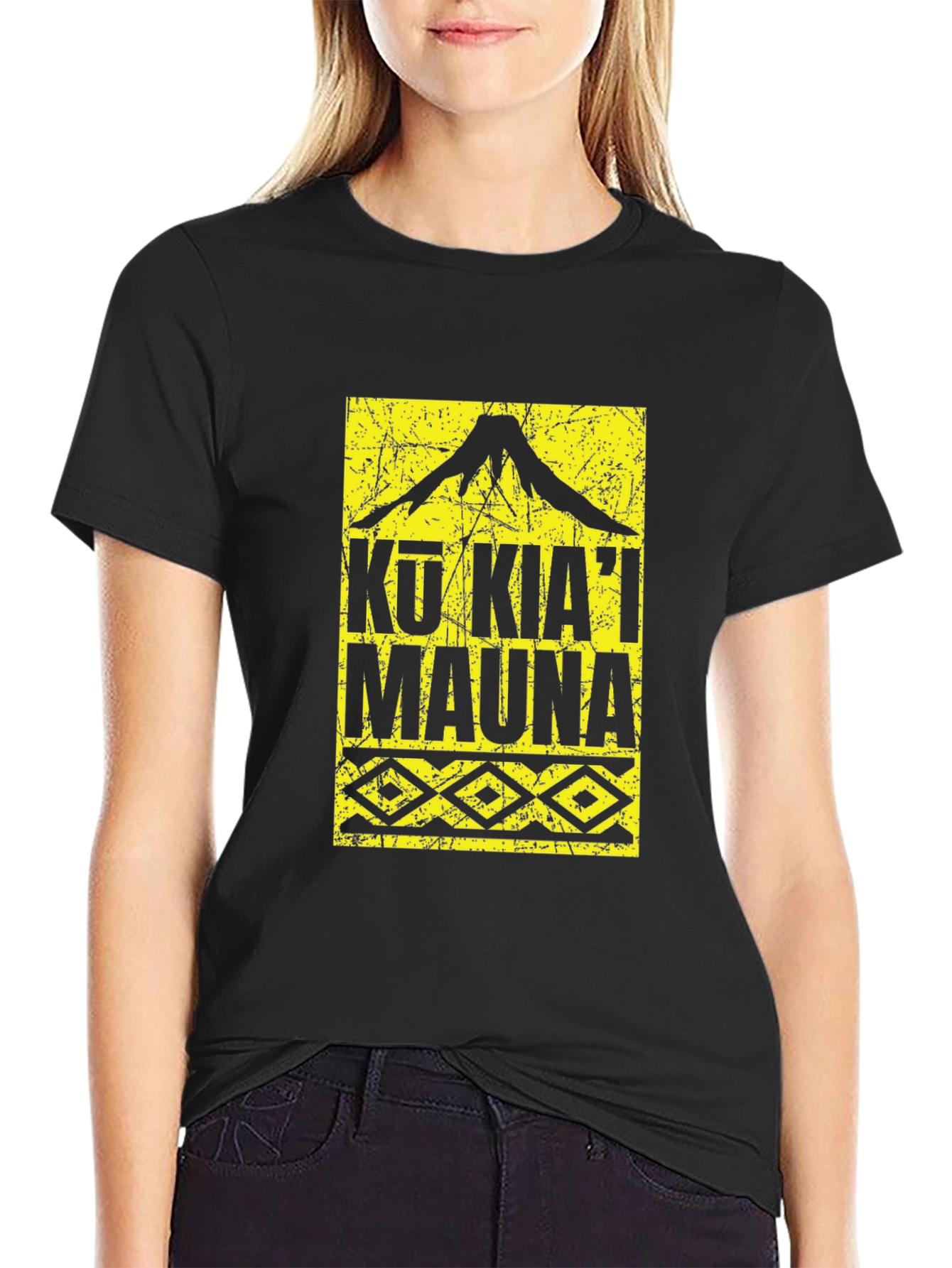 Black Kū Kiaʻi Mauna Black T-Shirt view 2