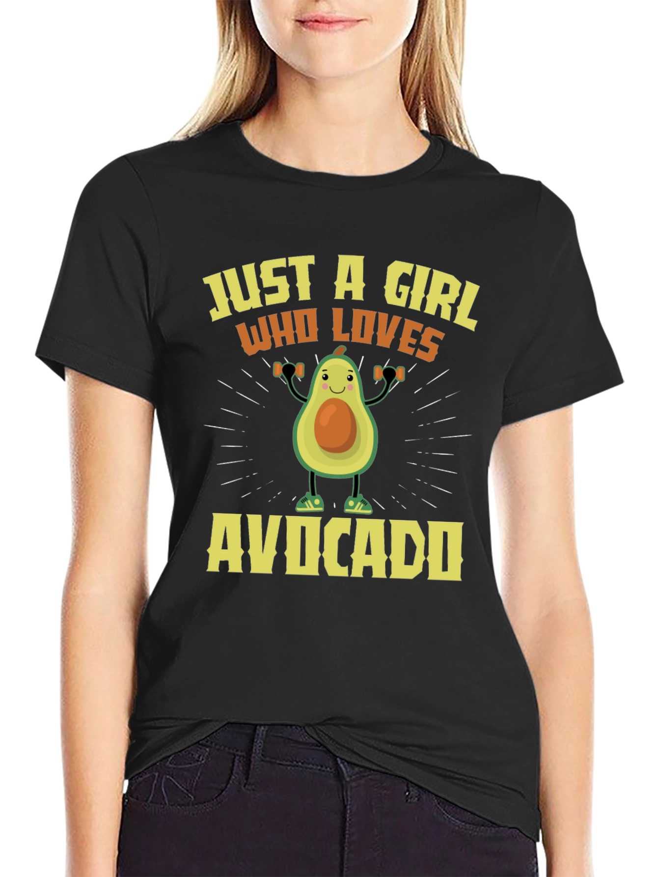 Black Avocado Lover Graphic T-Shirt - Unisex view 2