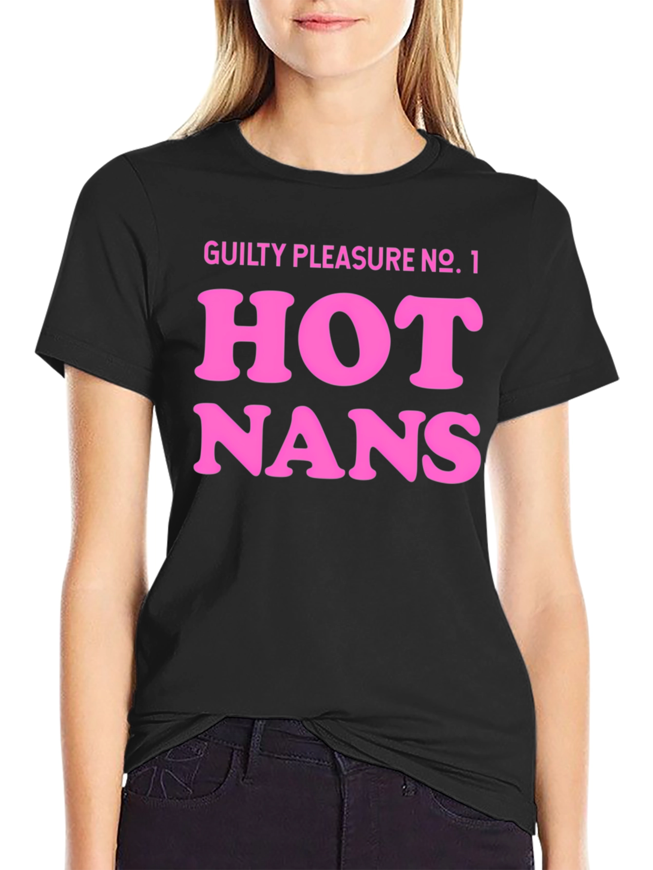 Black Guilty Pleasure Hot Nans T-Shirt - Black view 2