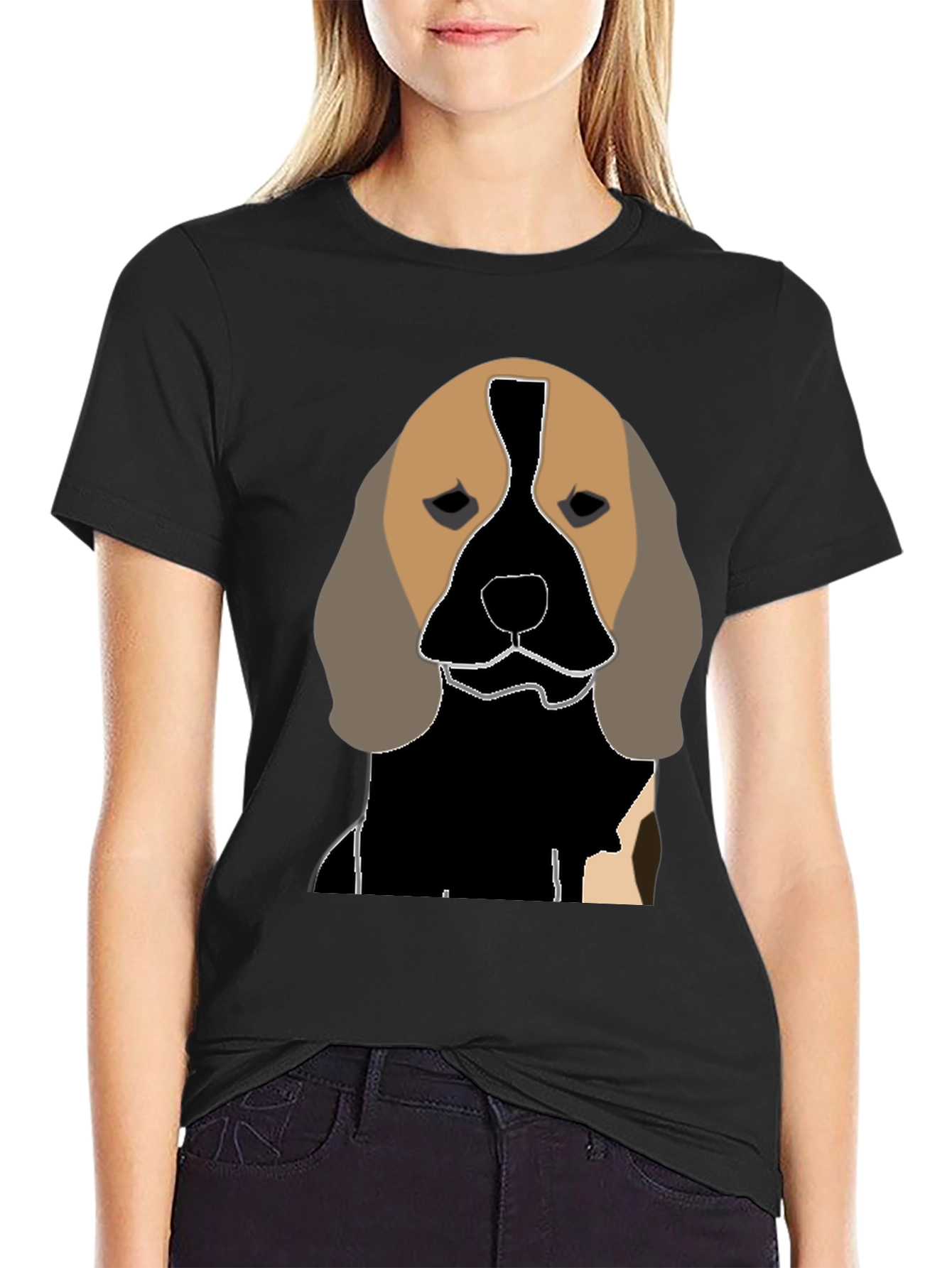 Black Dog Graphic Tee - Unique Canine Design view 2