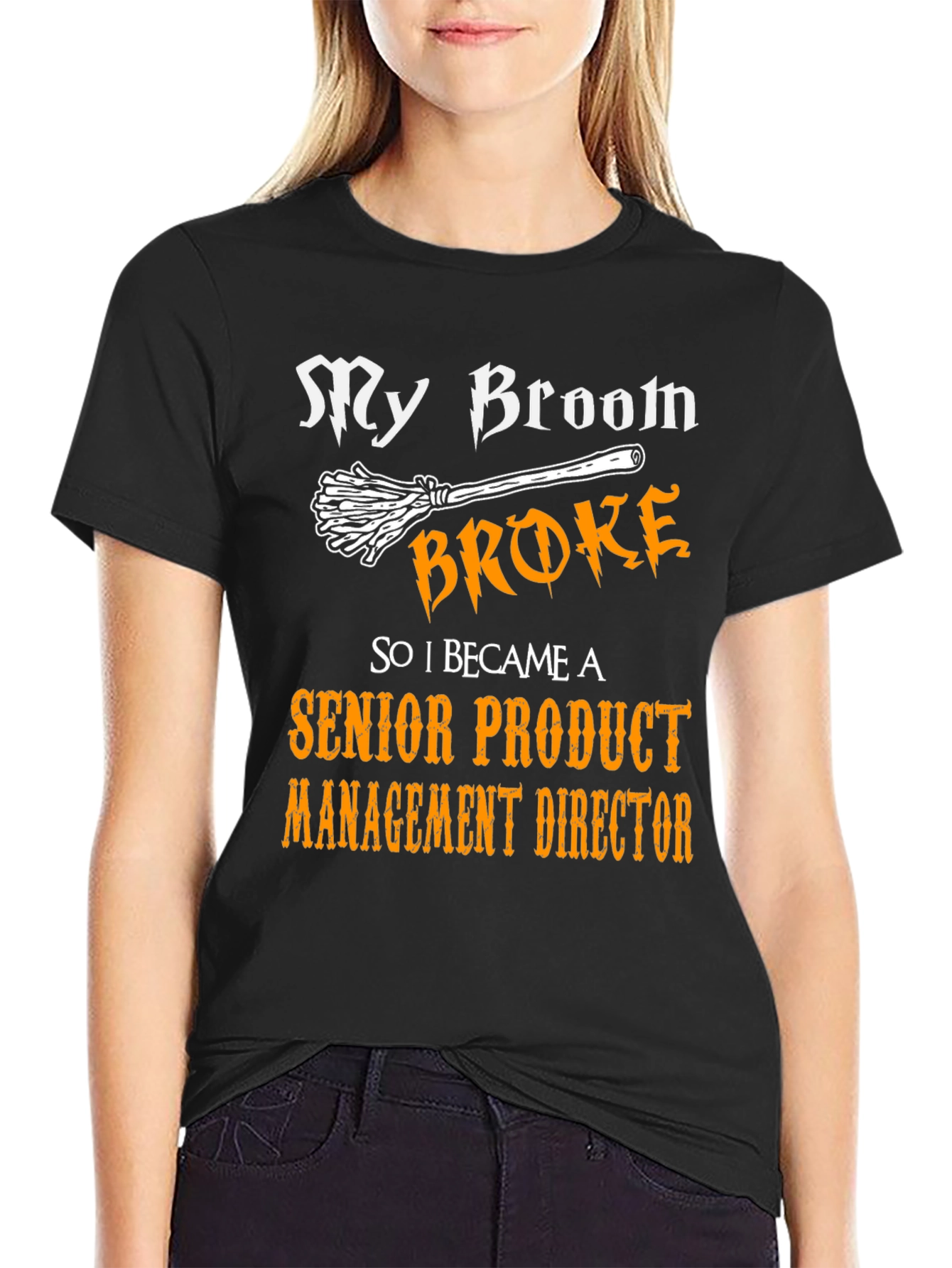 Black Funny Senior Product Management Director T-Shirt view 2