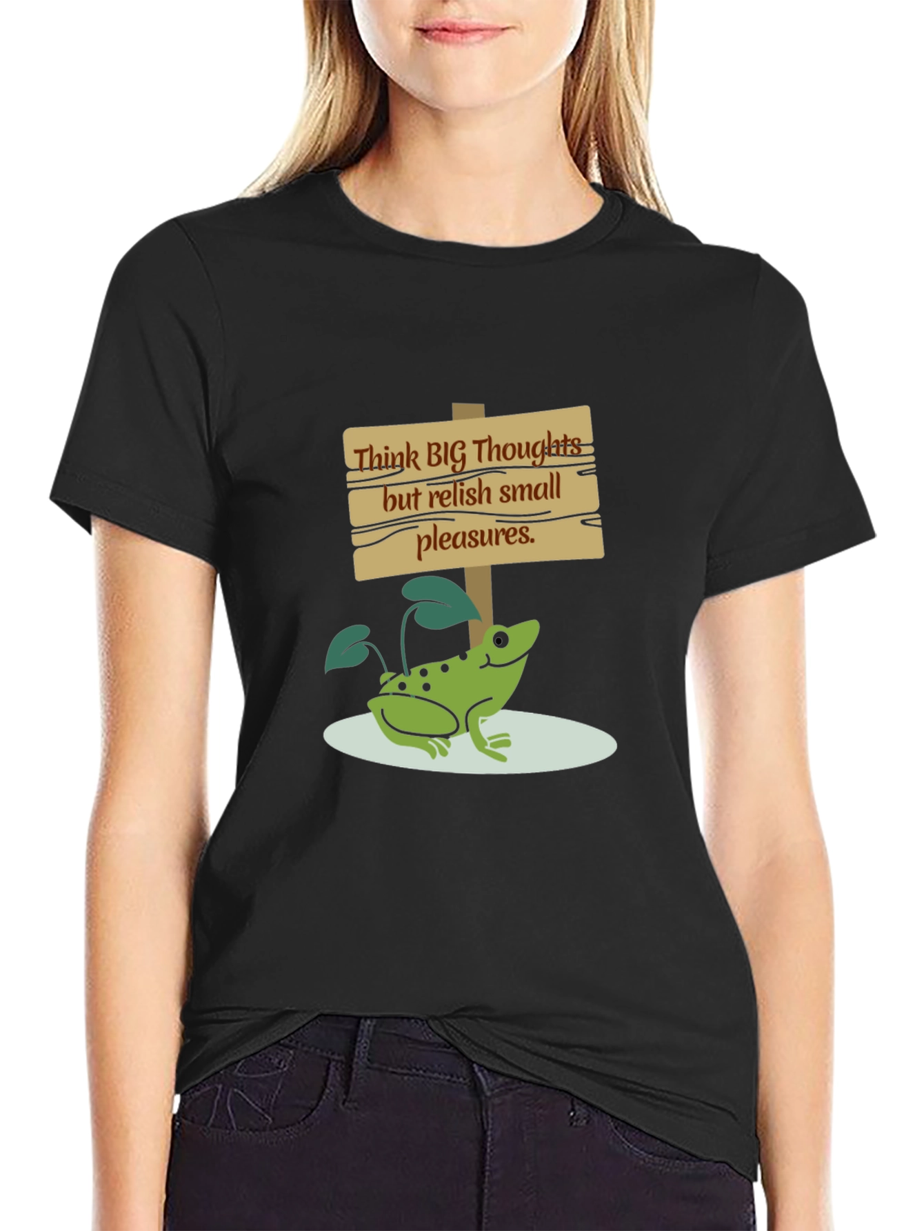 Black Think Big Frog Graphic Tee - Relish Small Pleasures view 2