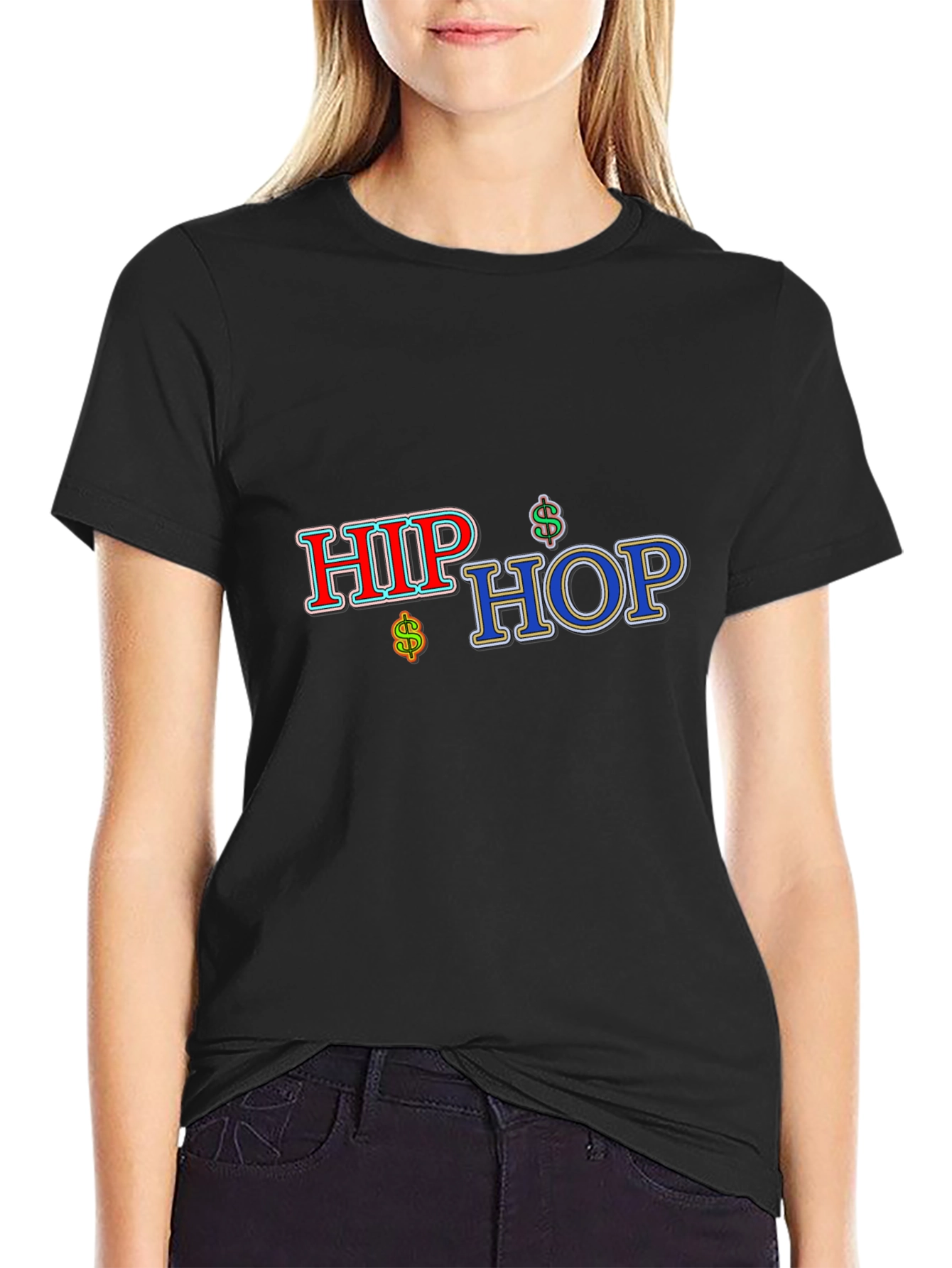 Black Hip Hop Black T-Shirt view 2