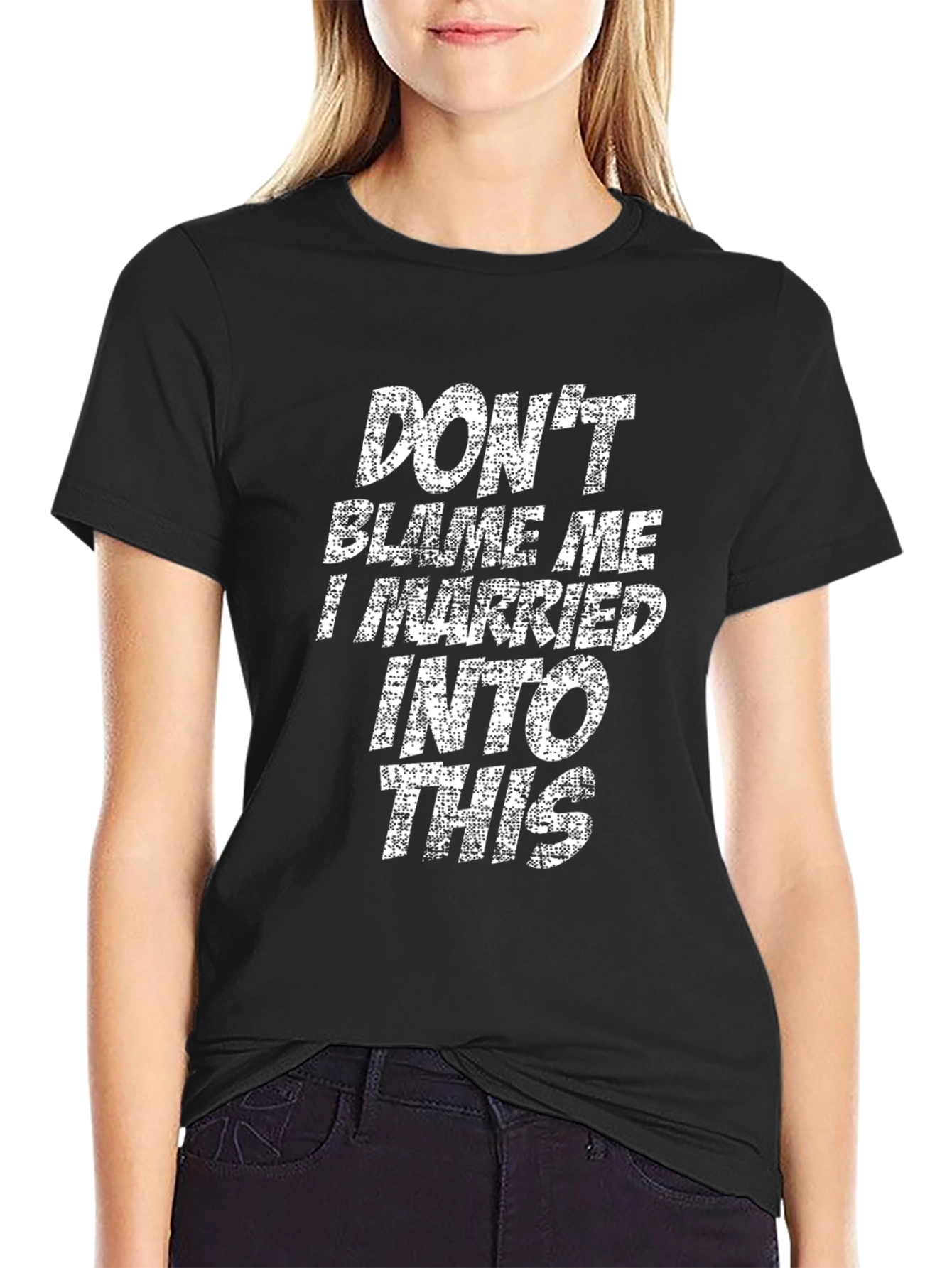 Black Don't Blame Me Funny Graphic Tee view 2