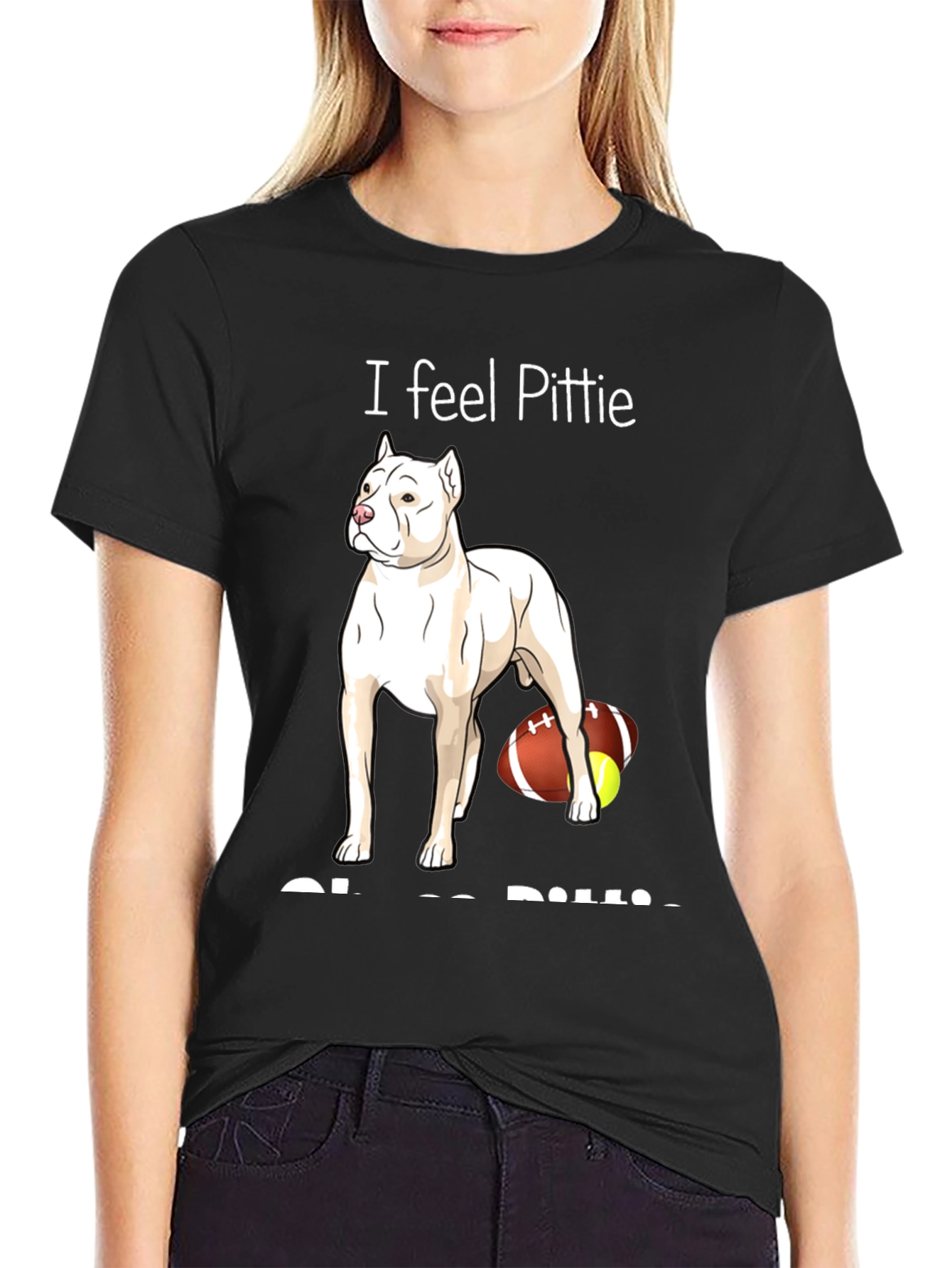 Black I Feel Pittie T-Shirt view 2