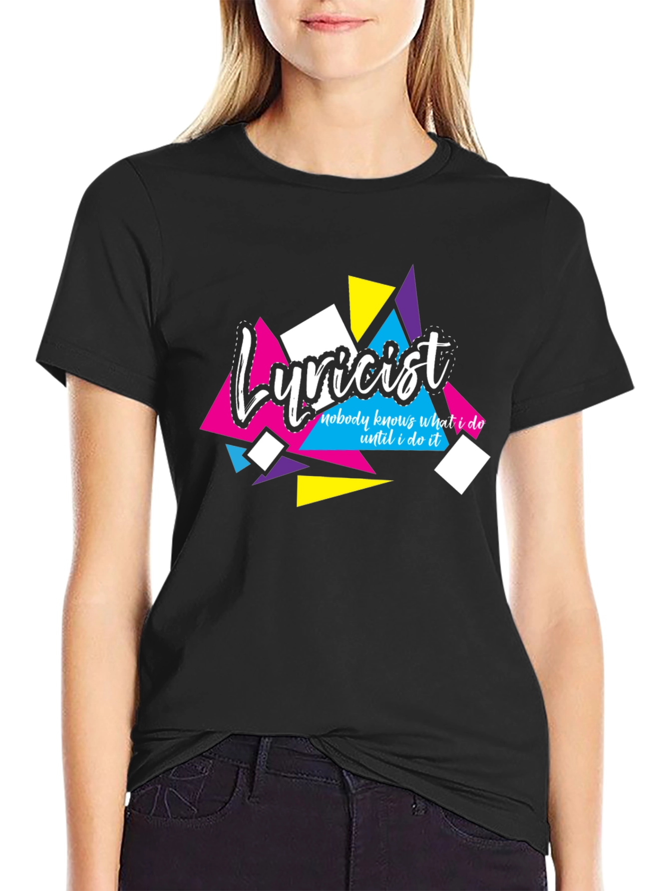 Lyricist Graphic Tee - Nobody Knows What I Do Black T-Shirt - 2