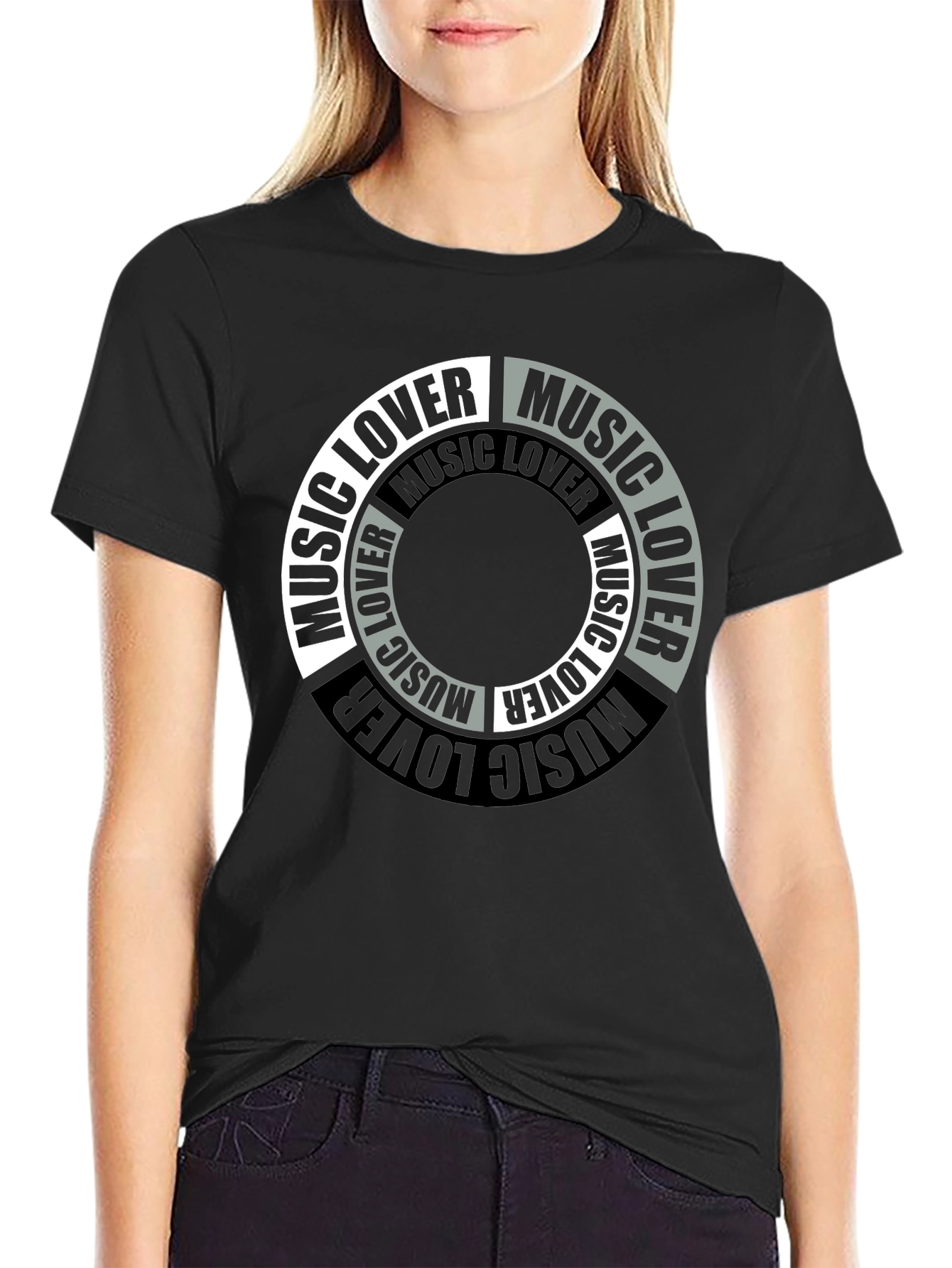 Black Music Lover Graphic T-Shirt - Stylish & Comfortable view 2