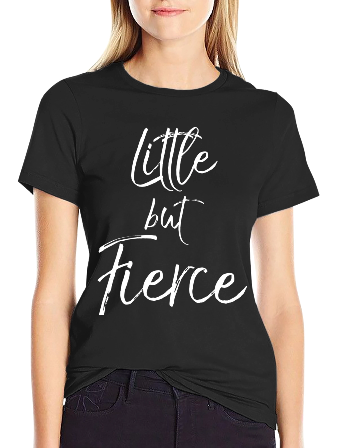 Black Little But Fierce Graphic Tee - Black view 2