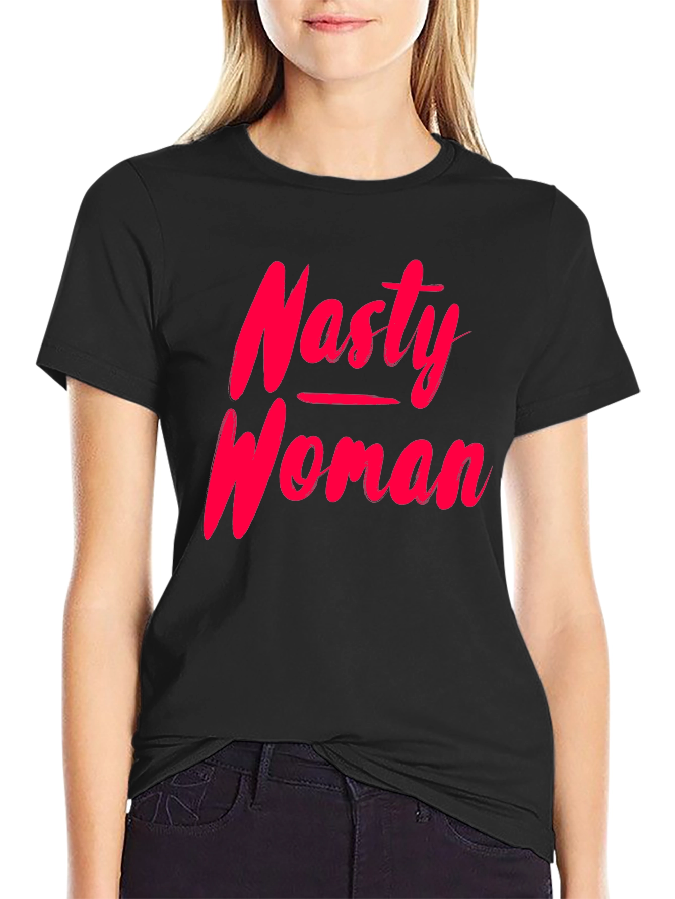 Black Nasty Woman Graphic Tee - Bold Feminist Statement view 2