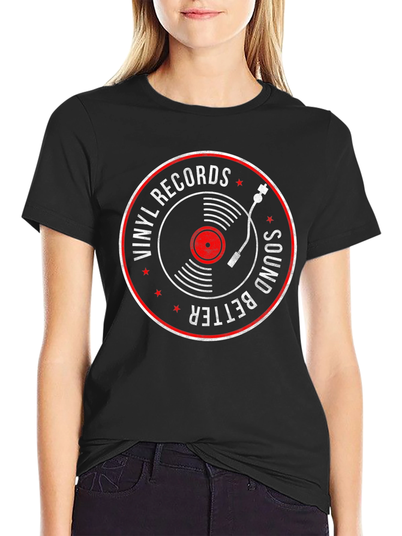 Black Vinyl Records Sound Better T-Shirt view 2