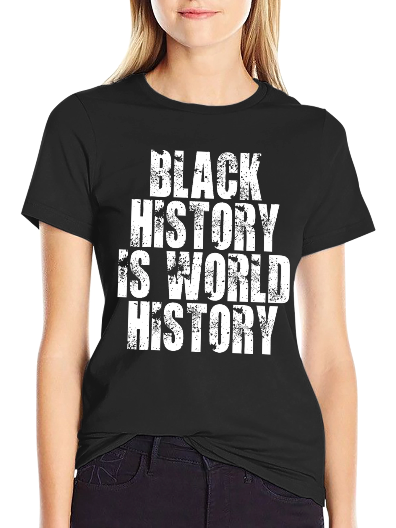 Black Black History Is World History Graphic Tee view 2