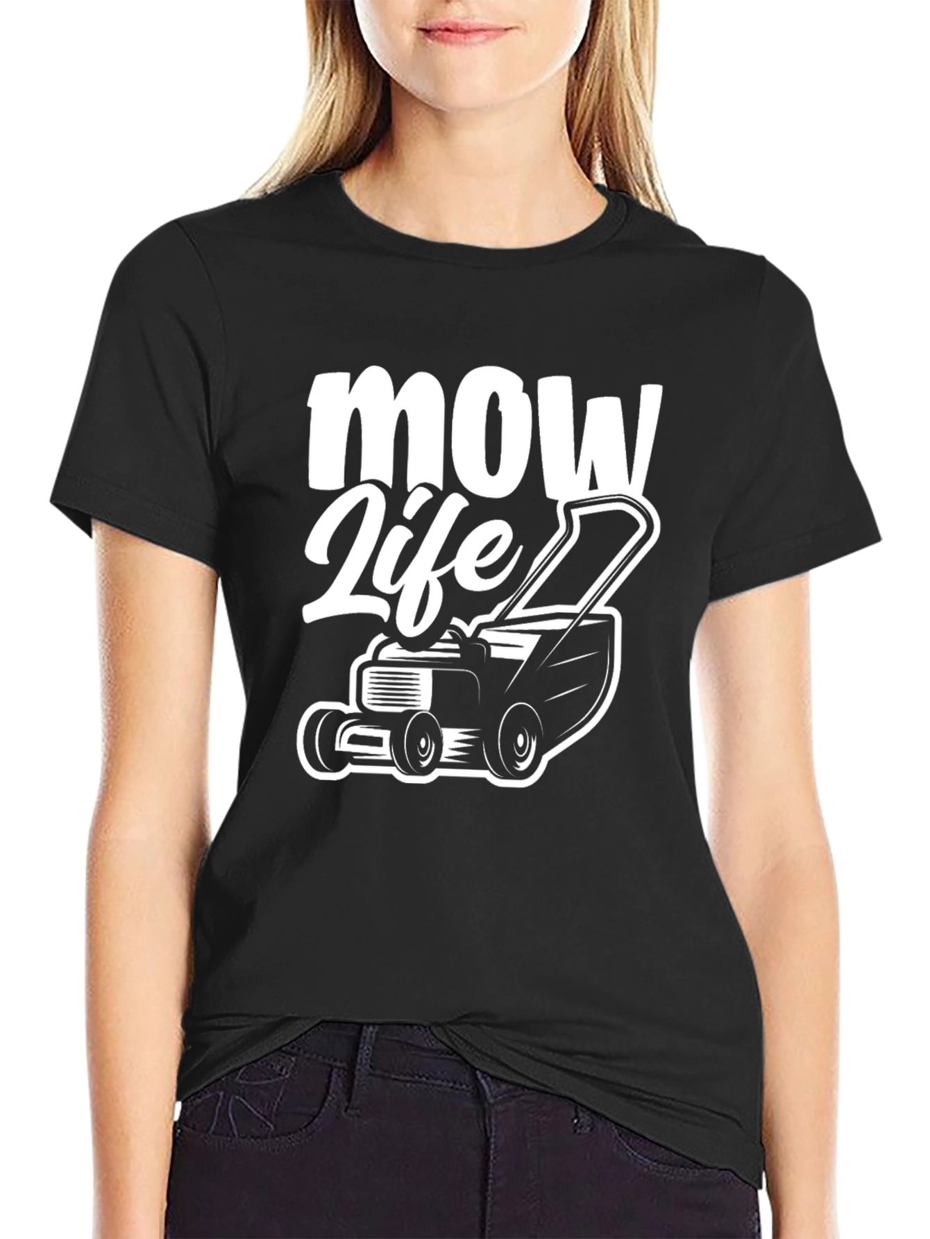 Black Mow Life Graphic Tee - Lawn Care T-Shirt view 2