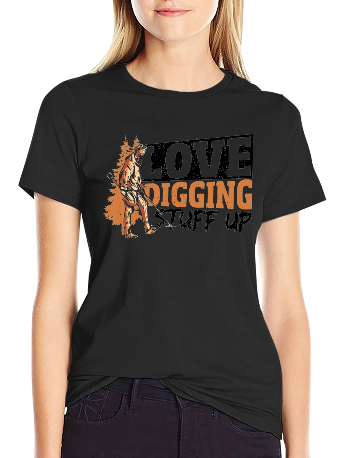 Black Love Digging Stuff Up T-Shirt view 2