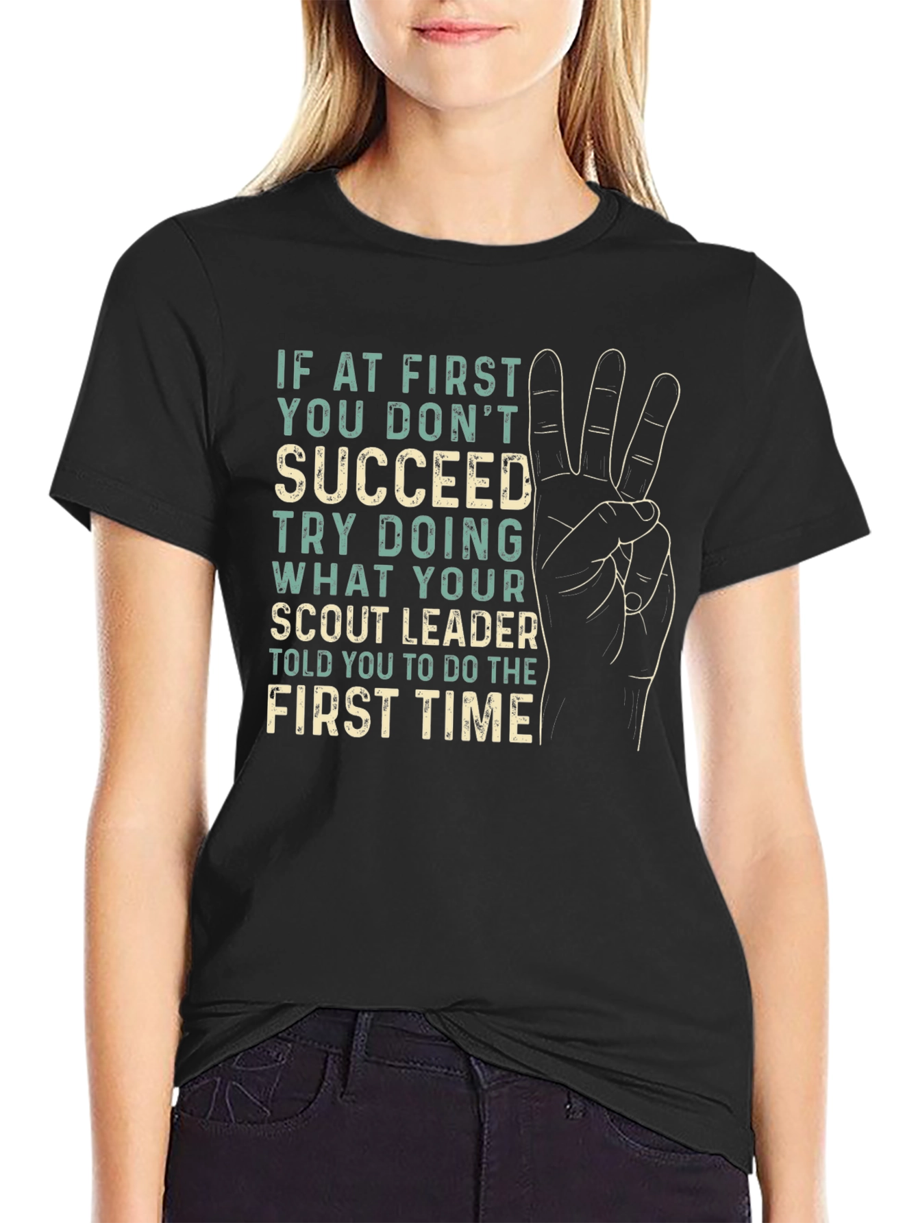 Black Scout Leader Advice Graphic T-Shirt view 2