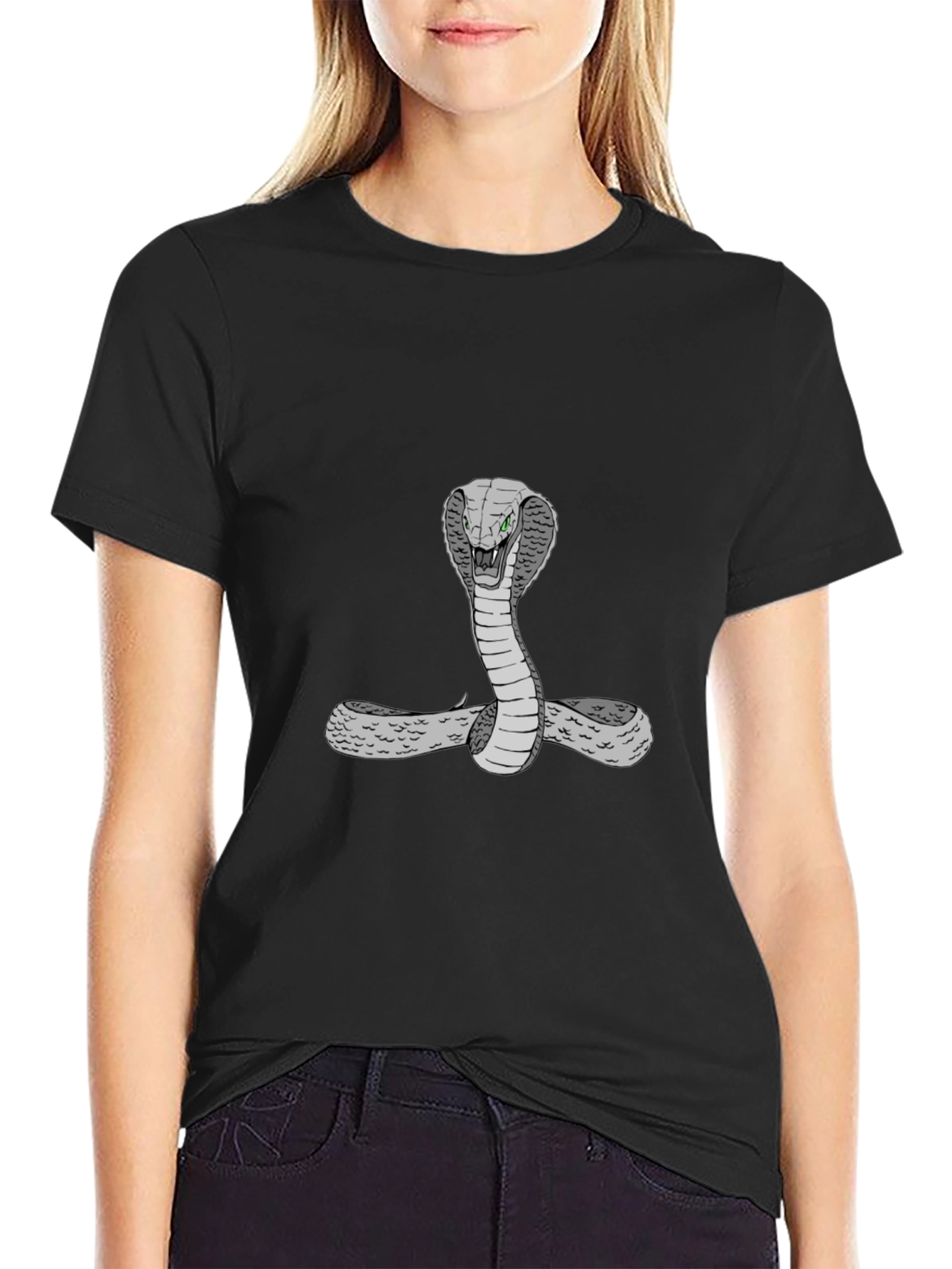 Black Cobra Graphic Tee - Men's Black T-Shirt view 2