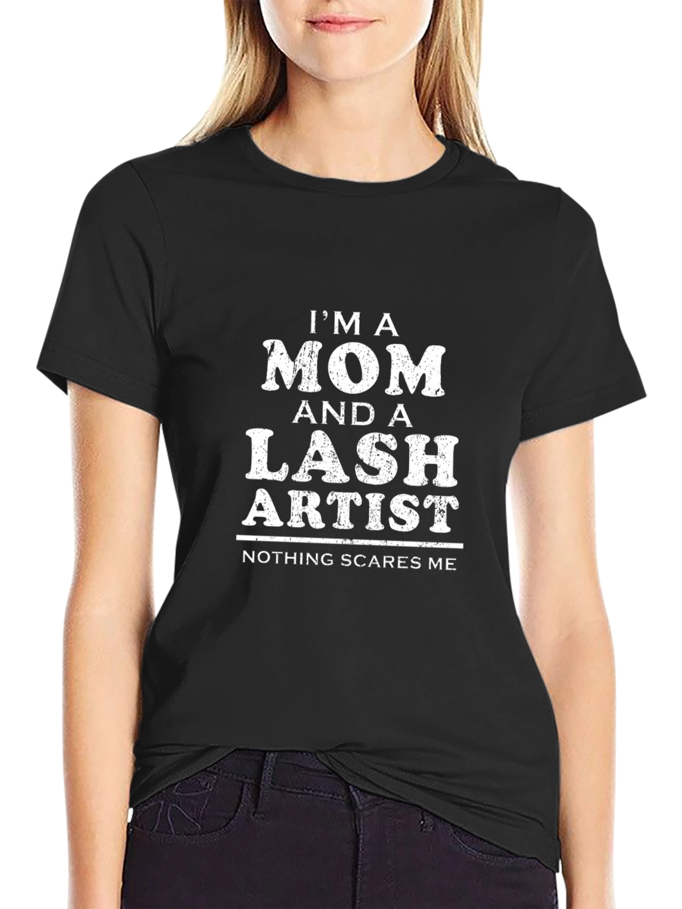 Black Mom and Lash Artist Graphic Tee view 2