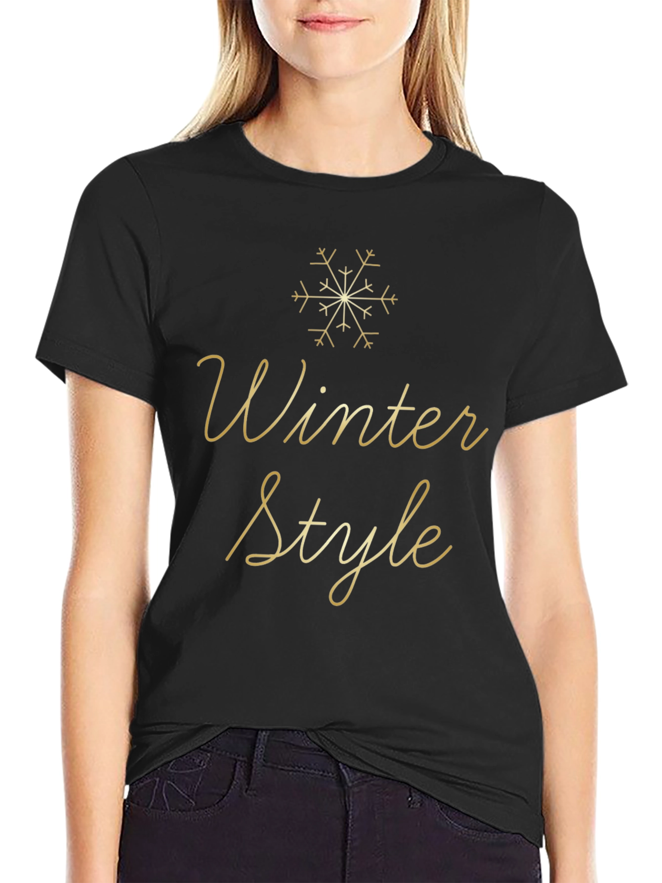 Black Winter Style Black T-Shirt view 2