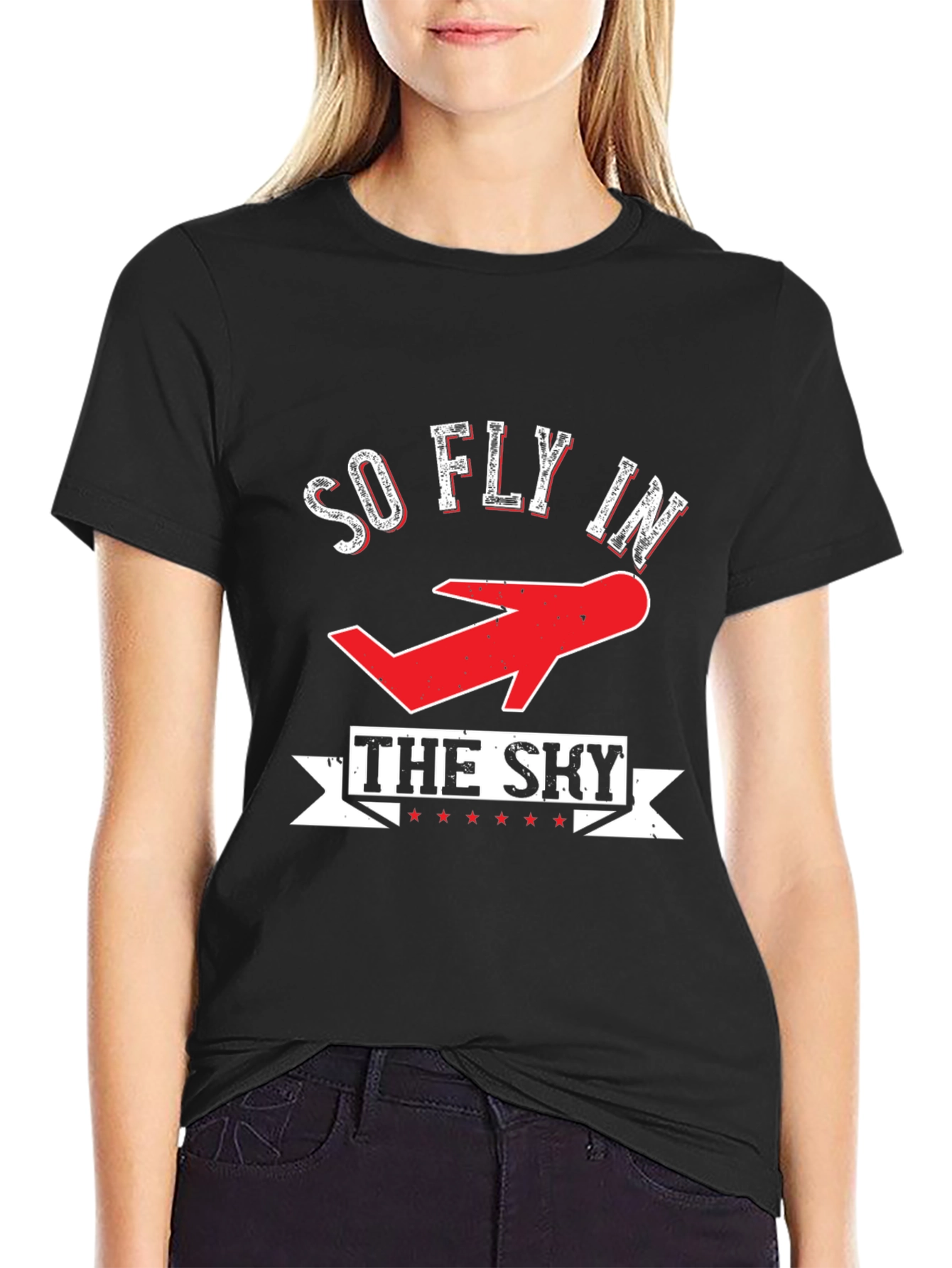 Black So Fly in the Sky Graphic T-Shirt view 2