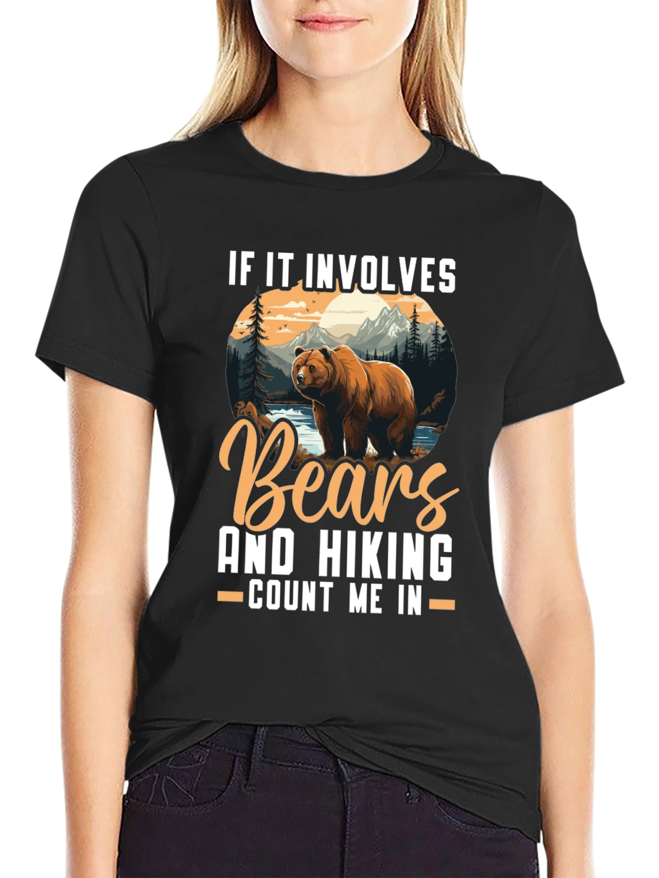 Black Bears & Hiking T-Shirt - Count Me In view 2