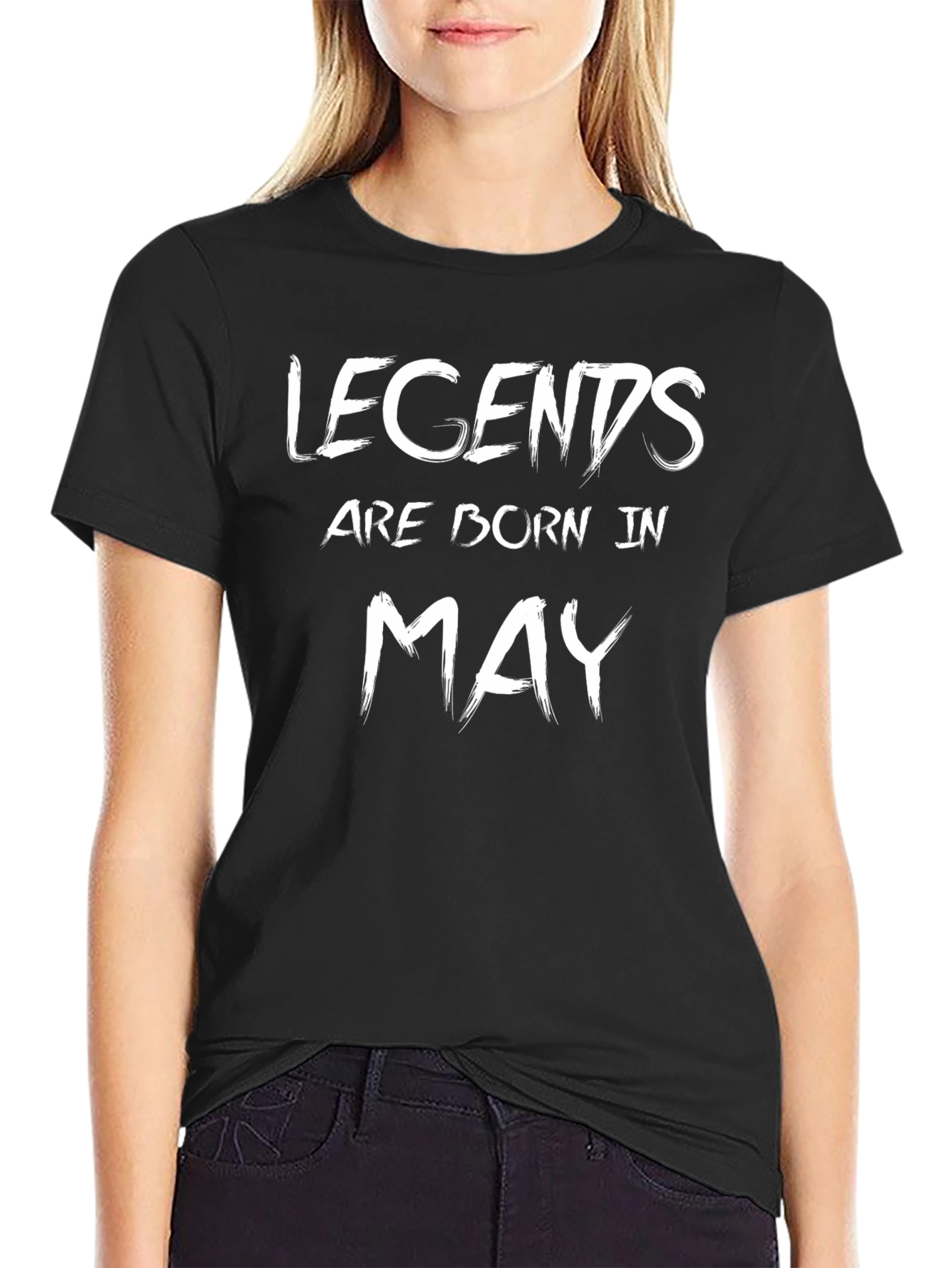 Black Legends Are Born In May T-Shirt view 2