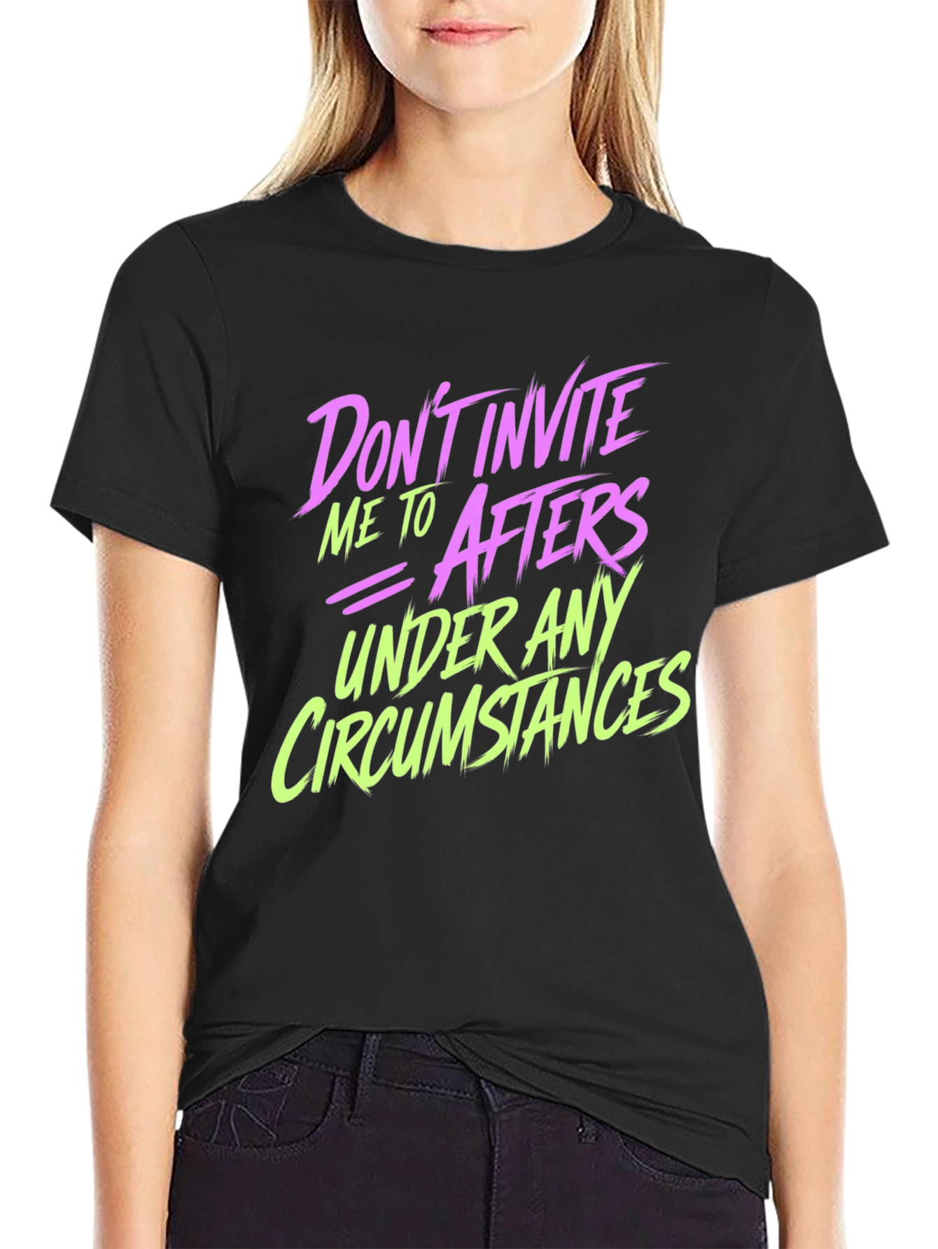 Black Don't Invite Me to Afters Graphic Tee view 2