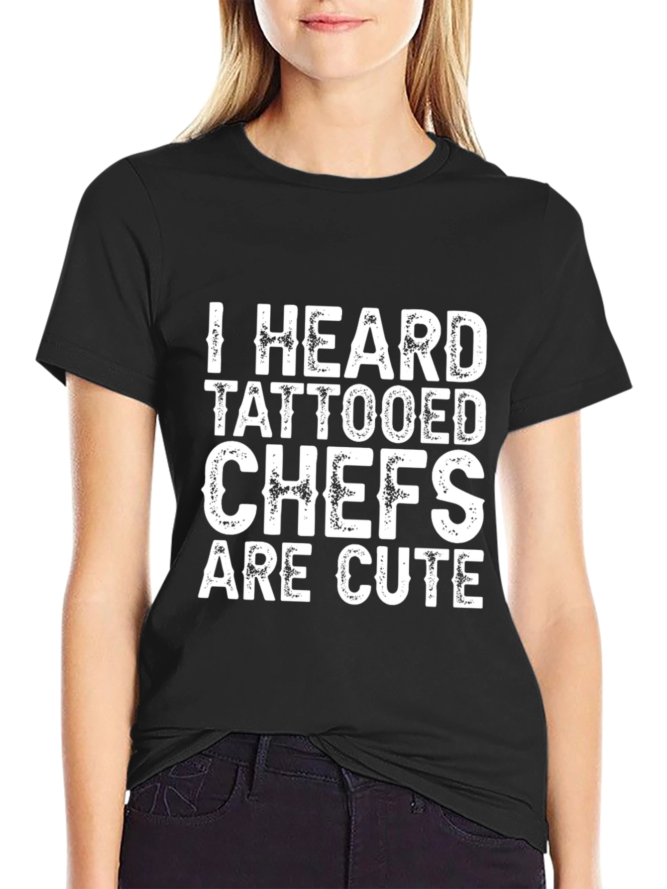 Black Tattooed Chef T-Shirt - I Heard They're Cute! view 2